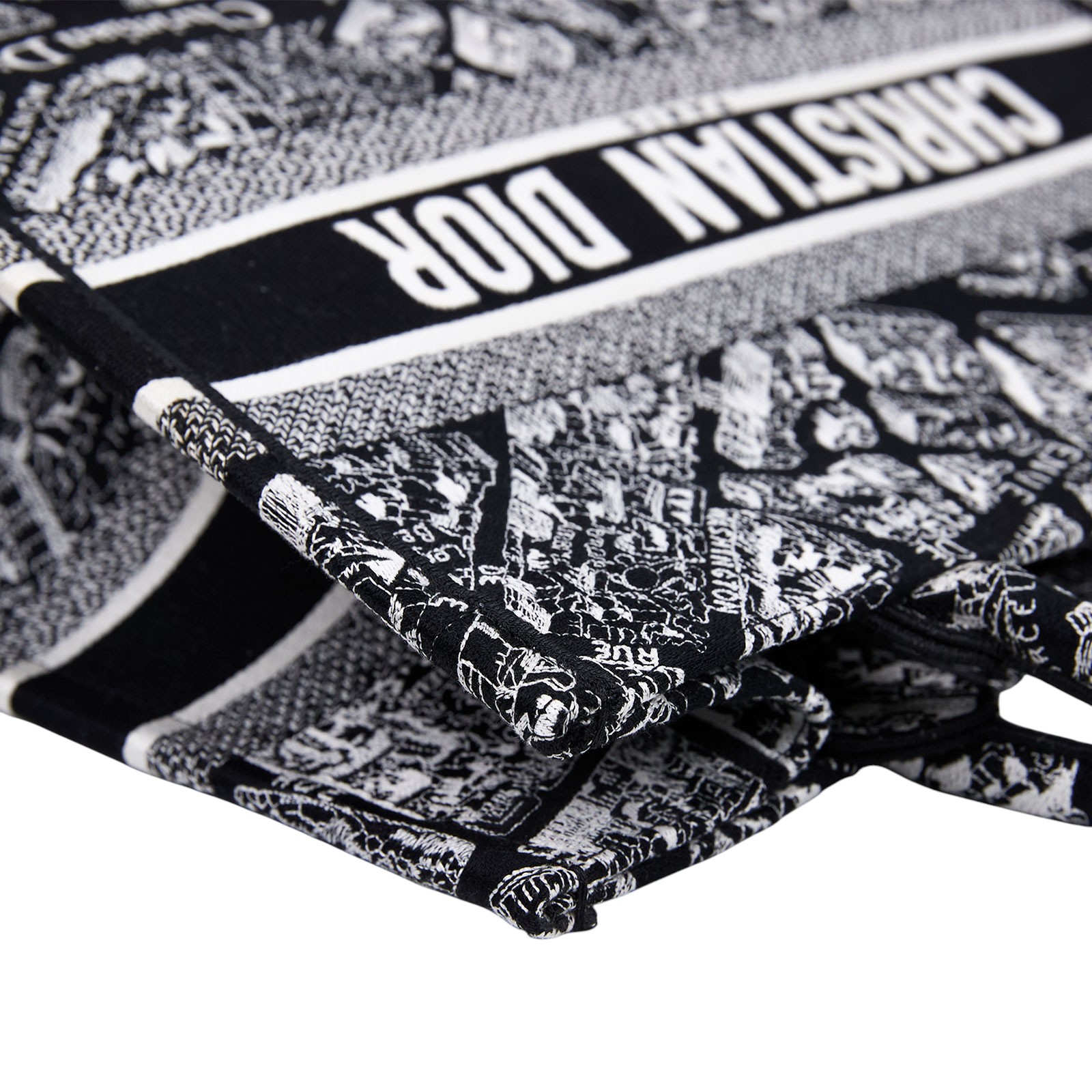 迪奧 CHRISTIAN DIOR Book Tote 小型 托特包 黑色 白色 M1296ZOMP 黑地圖BOOKTOTE 中號 防塵袋/保證卡