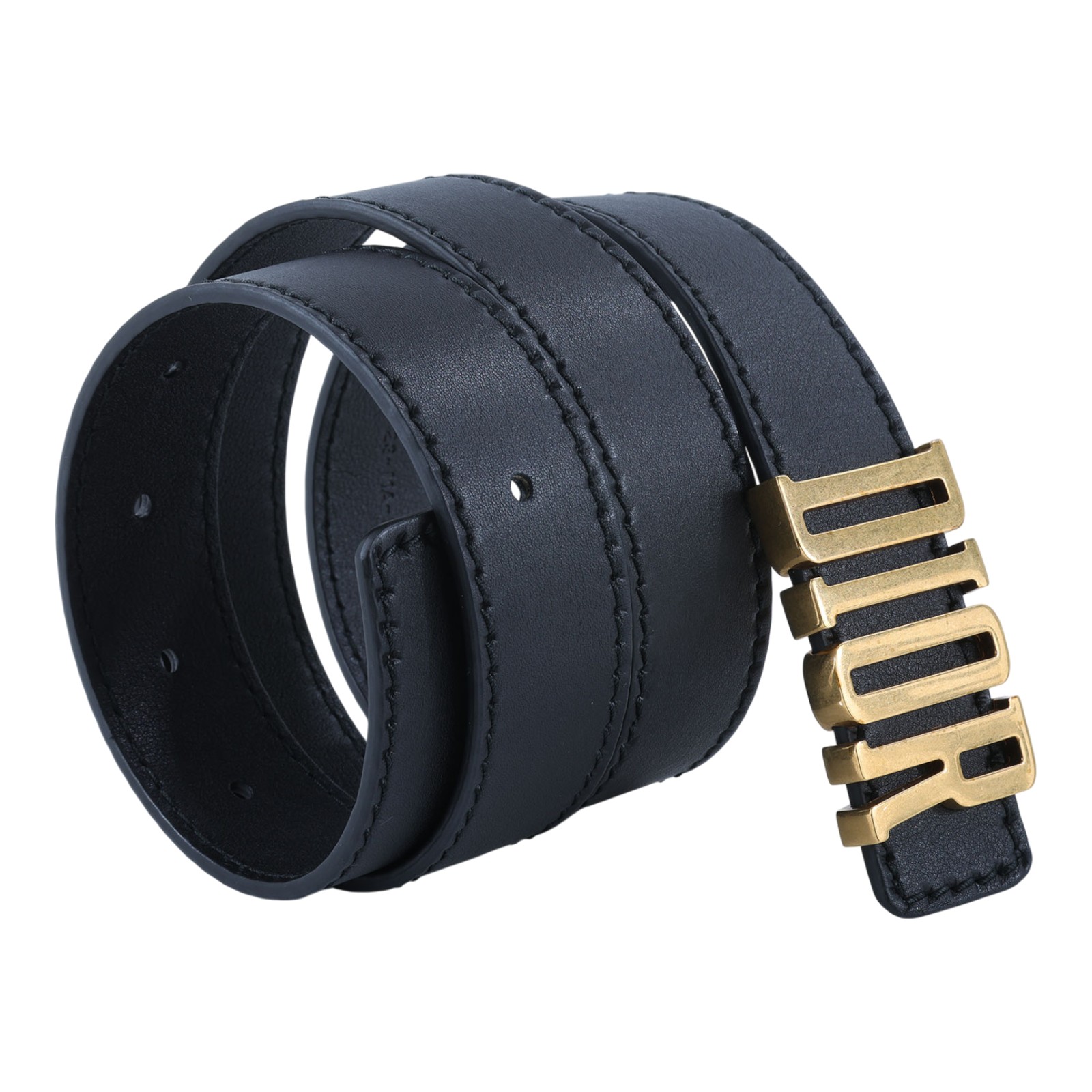 迪奧 CHRISTIAN DIOR D-Fence 皮帶 B0385CVWU_75 黑金皮帶#75 無附屬品