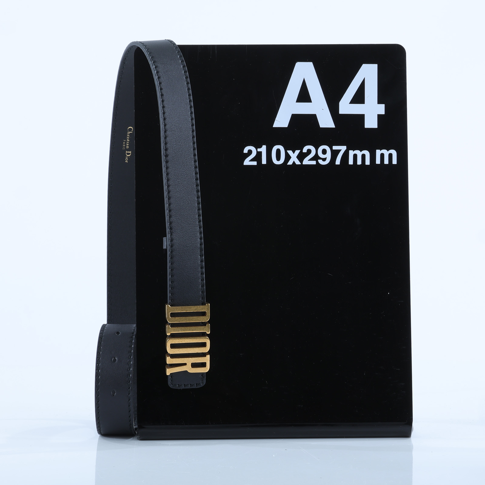 迪奧 CHRISTIAN DIOR D-Fence 皮帶 B0385CVWU_75 黑金皮帶#75 無附屬品