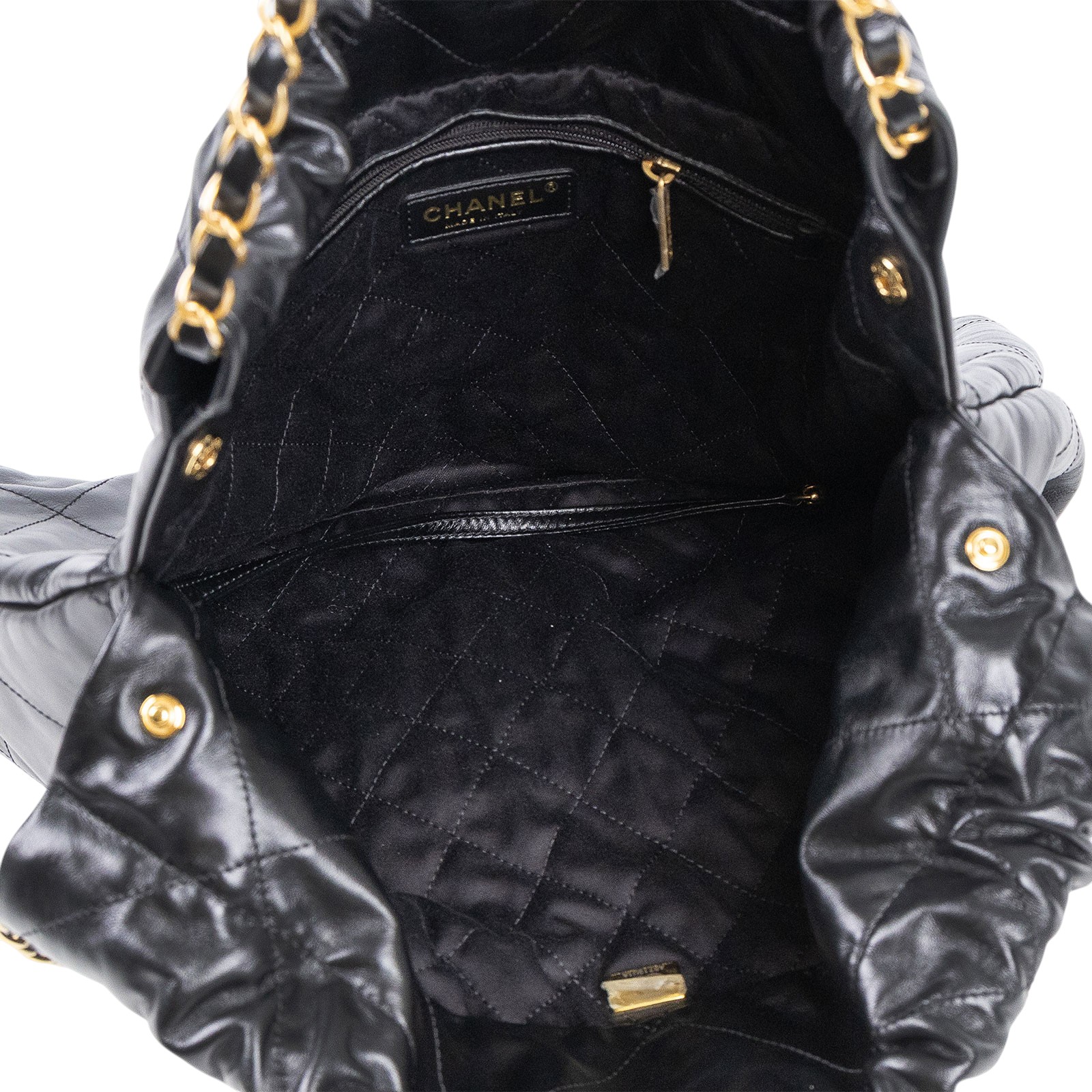 香奈兒 CHANEL 22 中型 束口包 AS3261 B08037 黑金22BAG 中號 防塵袋/內袋/購買證明