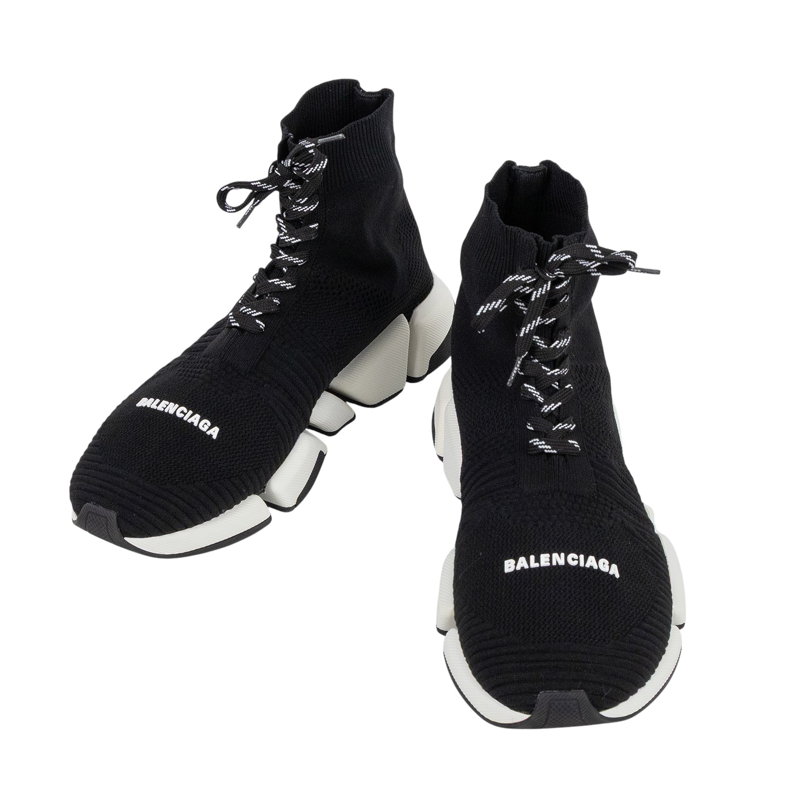 巴黎世家 BALENCIAGA Speed 2.0 Lace Up 運動鞋 617258W1702_45 黑白襪套球鞋#USA12 無附屬品