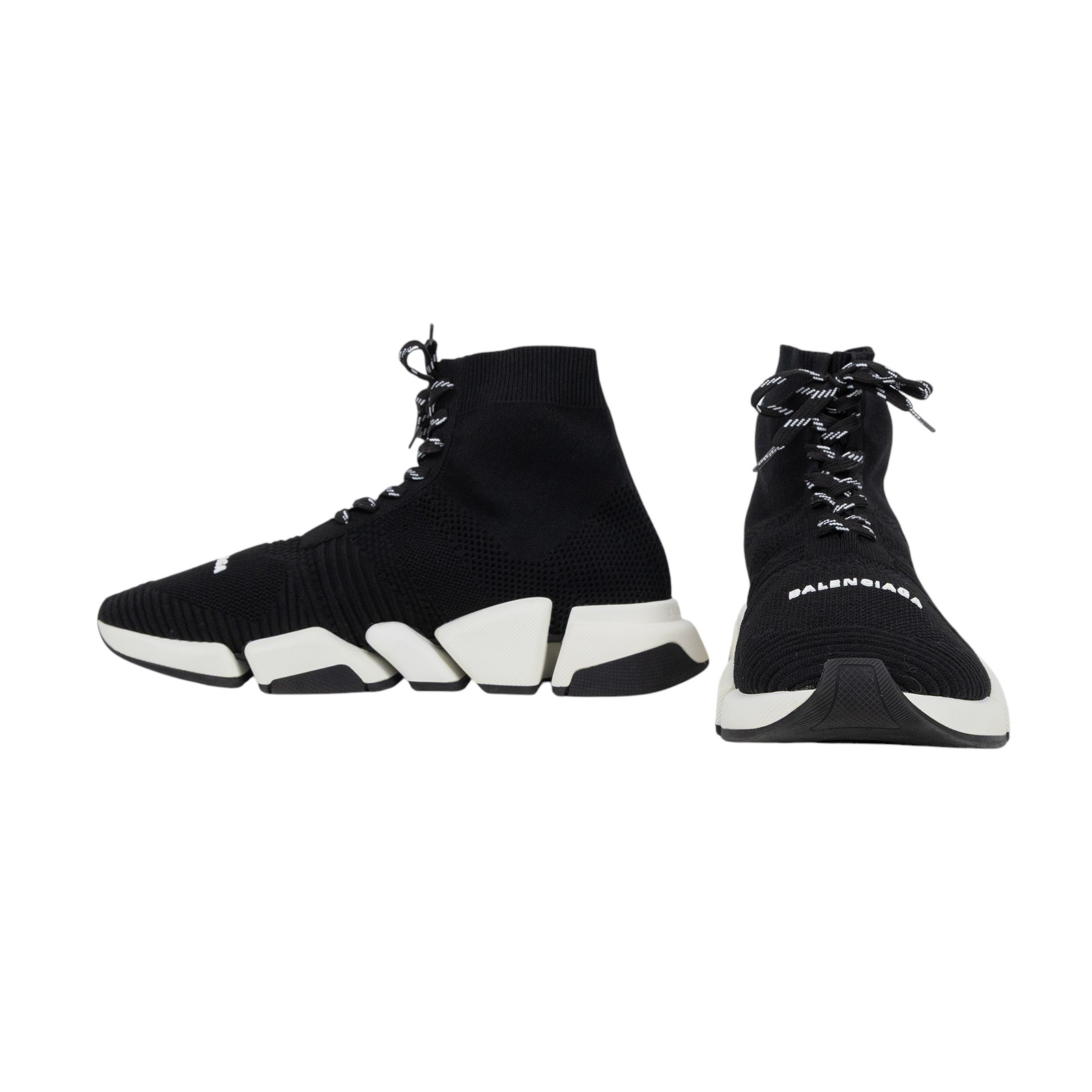 巴黎世家 BALENCIAGA Speed 2.0 Lace Up 運動鞋 617258W1702_45 黑白襪套球鞋#USA12 無附屬品