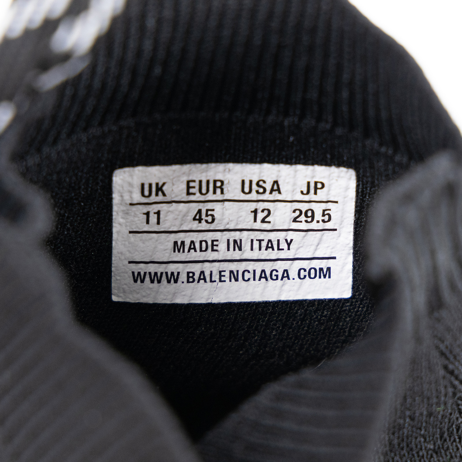 巴黎世家 BALENCIAGA Speed 2.0 Lace Up 運動鞋 617258W1702_45 黑白襪套球鞋#USA12 無附屬品