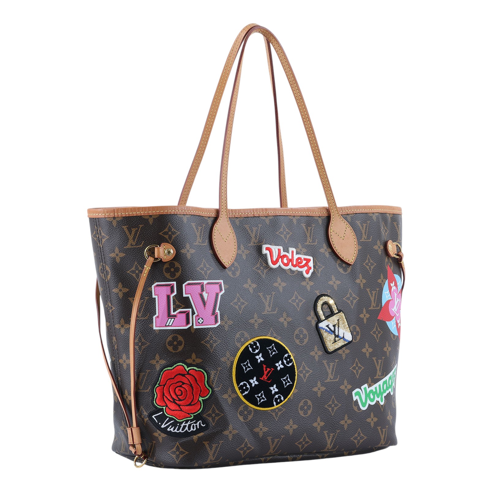 路易威登 LOUIS VUITTON Neverfull MM 托特包 M43988 原花拼貼NEVERFULL MM 內袋