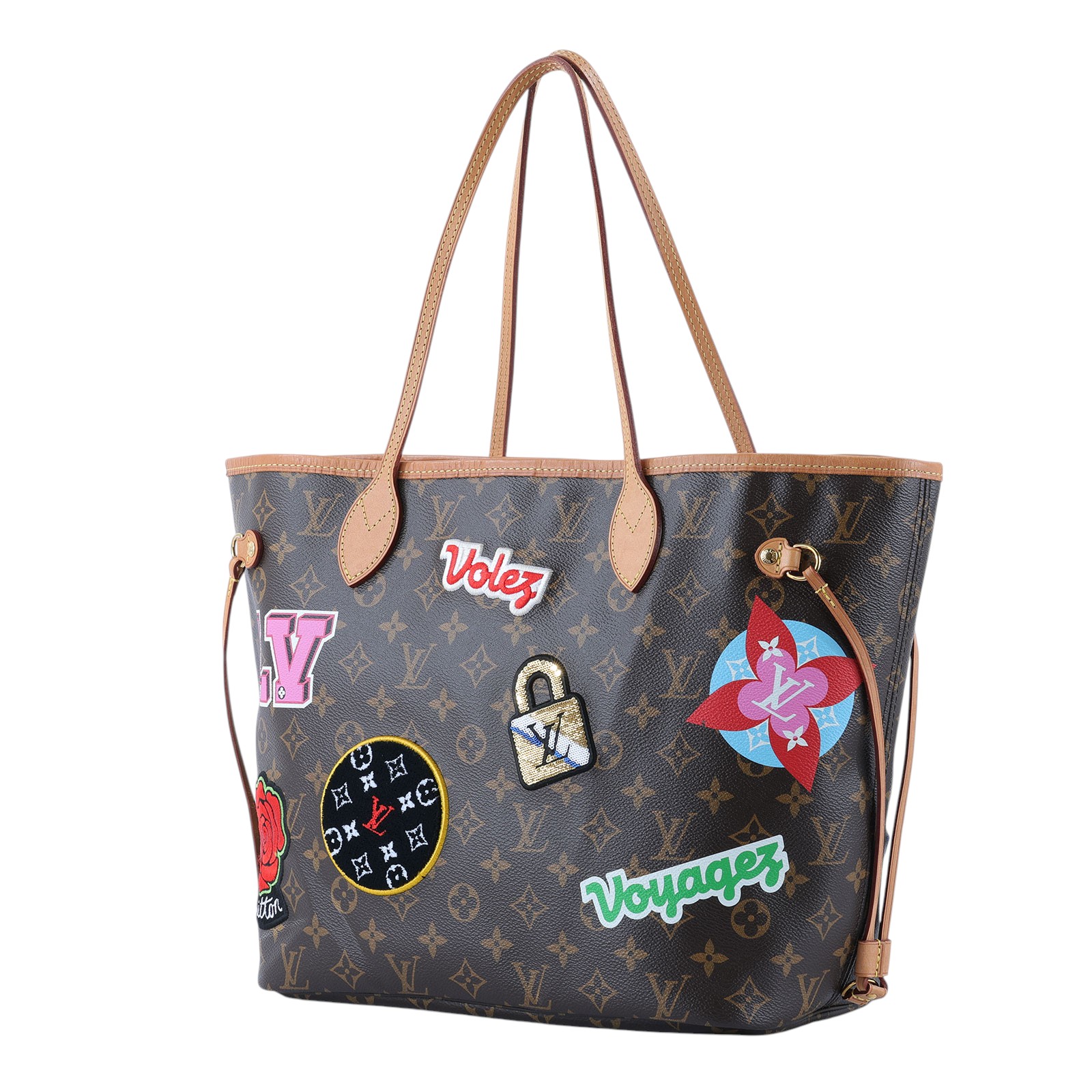 路易威登 LOUIS VUITTON Neverfull MM 托特包 M43988 原花拼貼NEVERFULL MM 內袋