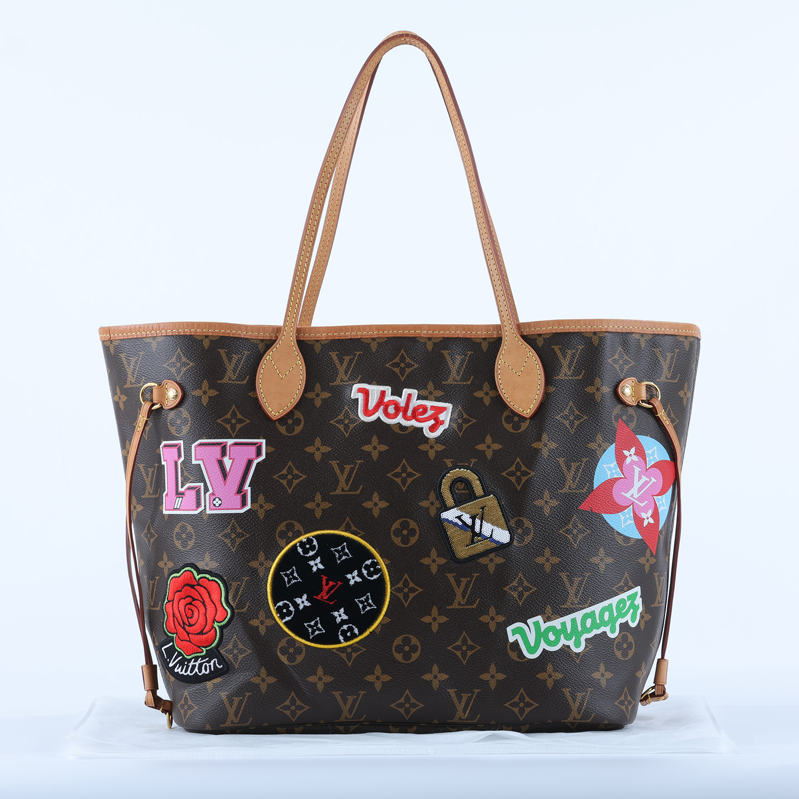 路易威登 LOUIS VUITTON Neverfull MM 托特包 M43988 原花拼貼NEVERFULL MM 內袋