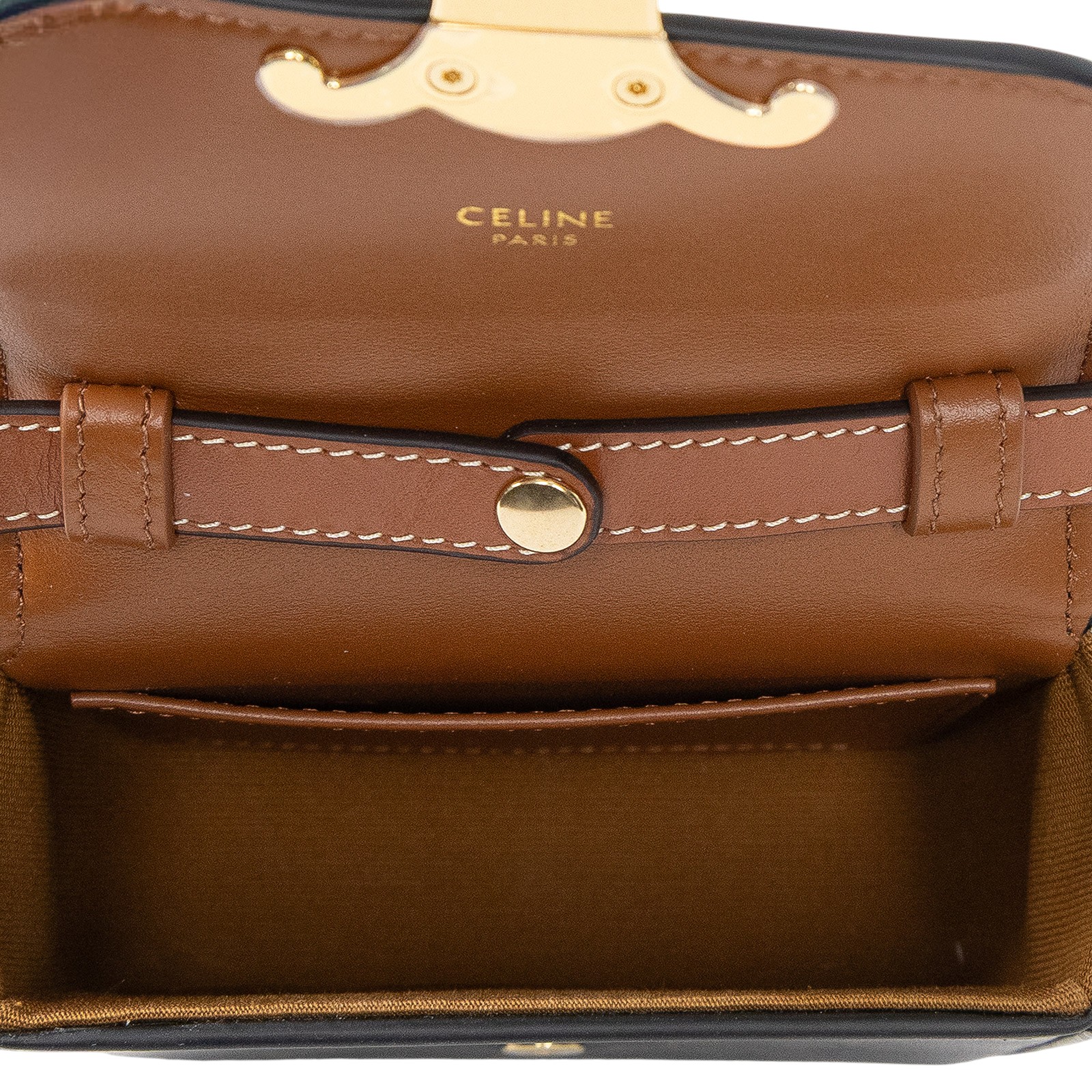 思琳 CELINE Claude 牛皮革 迷你 手袋 10I512DQB 凱旋TRIOMPHE MINI 原廠盒子/防塵袋/購買證明