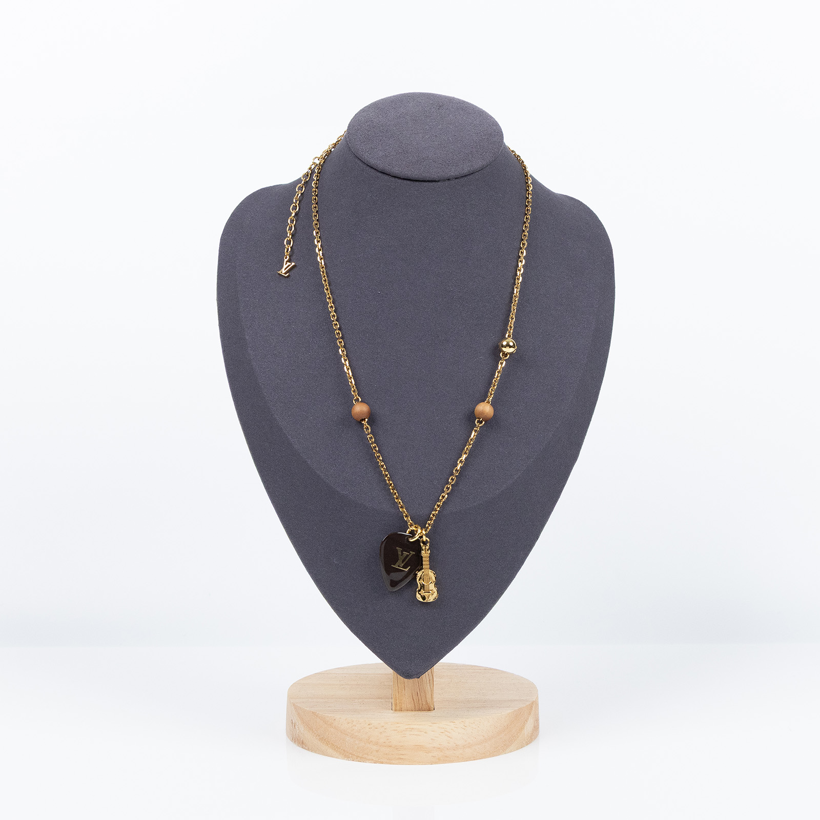 路易威登 LOUIS VUITTON LV Picks 項鍊 M01865 金色吉他造型項鍊 原廠盒子/防塵袋