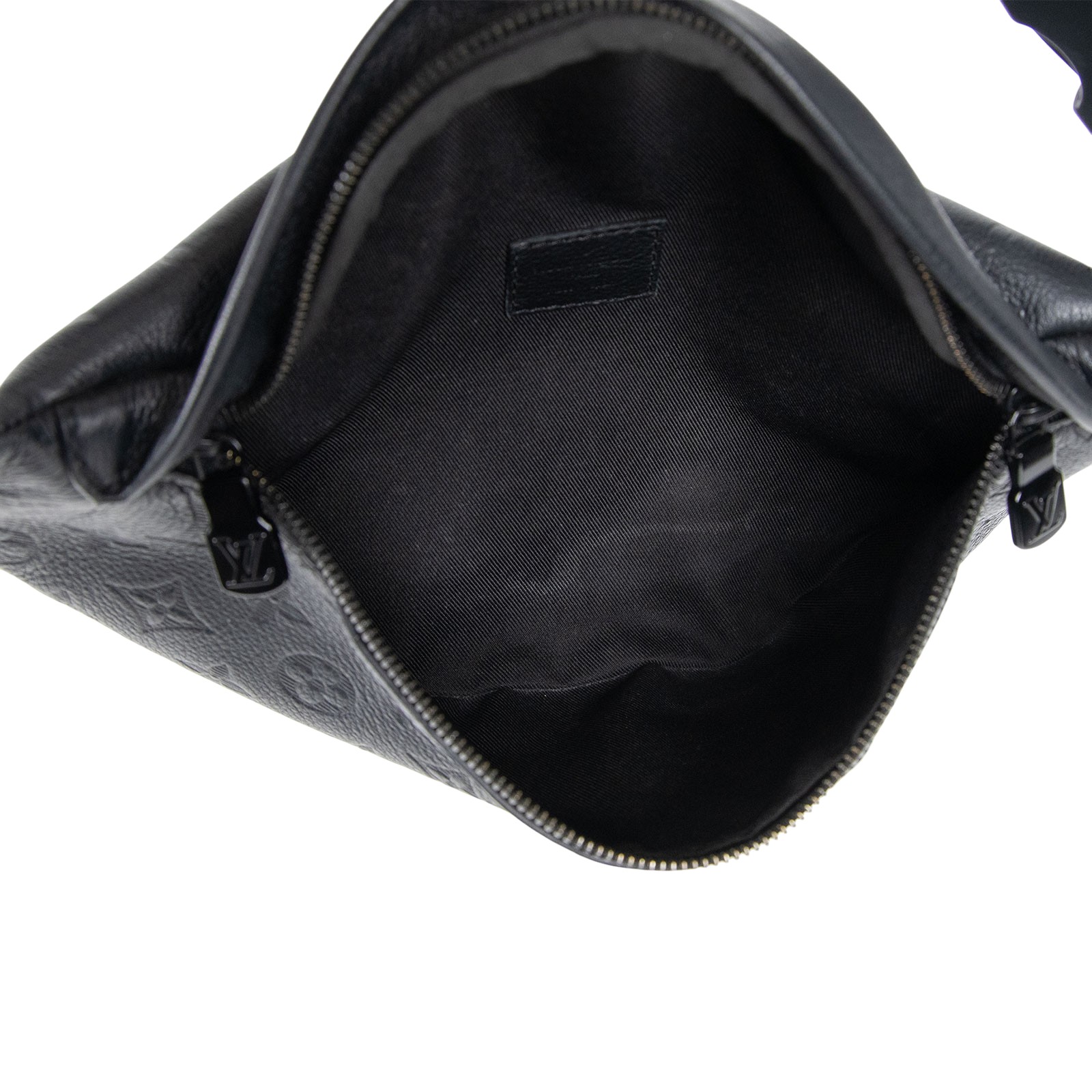 路易威登 LOUIS VUITTON Discovery PM 腰包 小牛皮 黑色 M46036 晶片款 黑原花壓紋DISCOVERY腰包 無附屬品