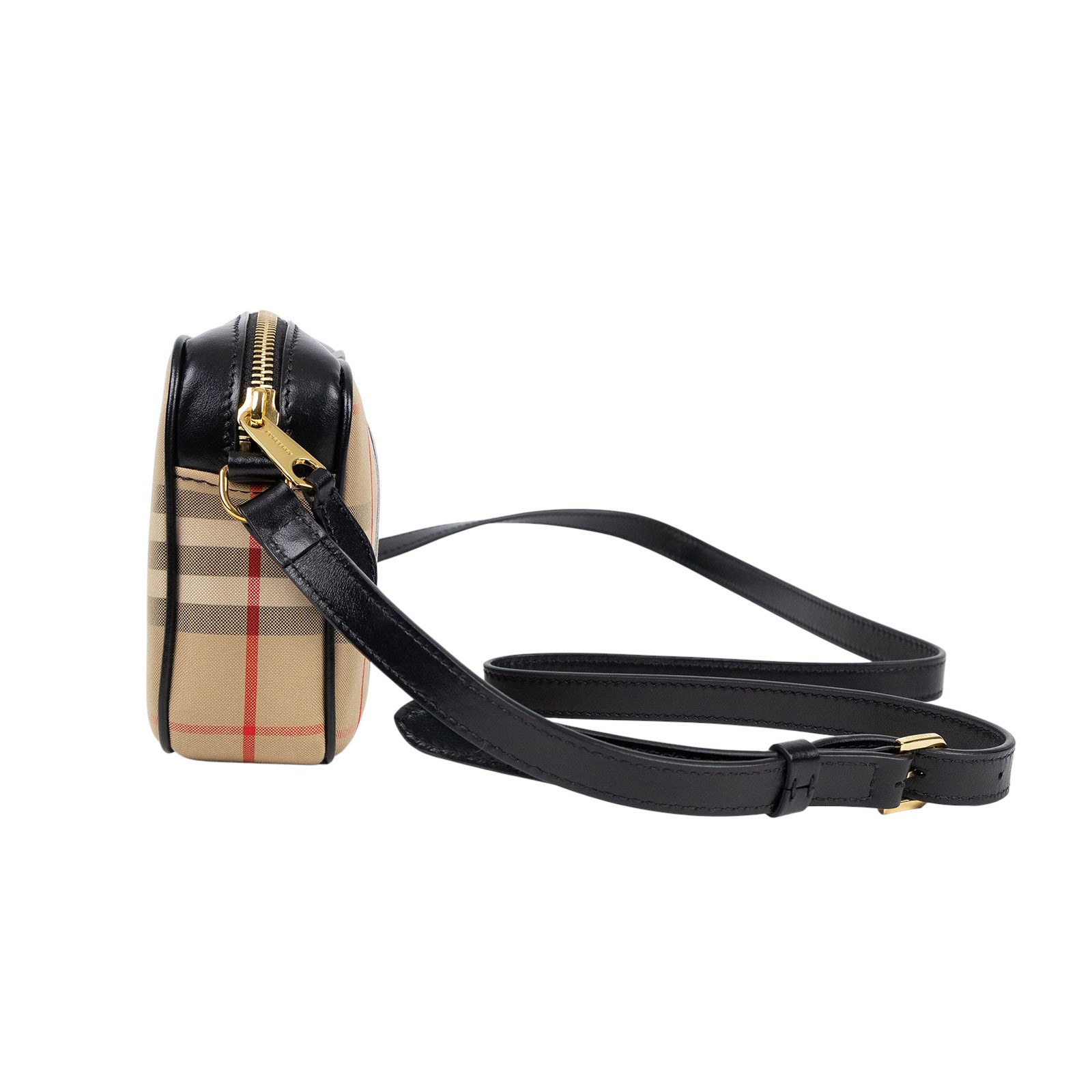 博柏利 BURBERRY Elongated 相機包 8020725 格紋肩背包 防塵袋