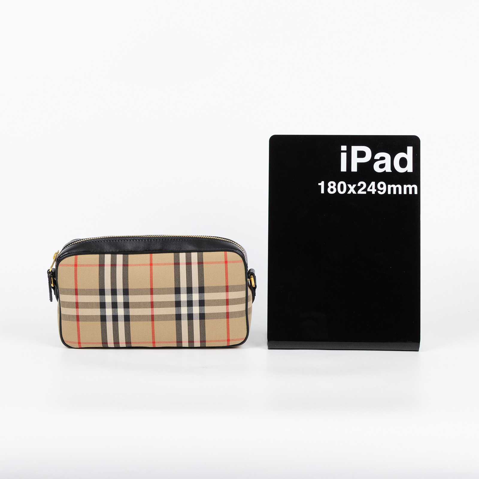 博柏利 BURBERRY Elongated 相機包 8020725 格紋肩背包 防塵袋