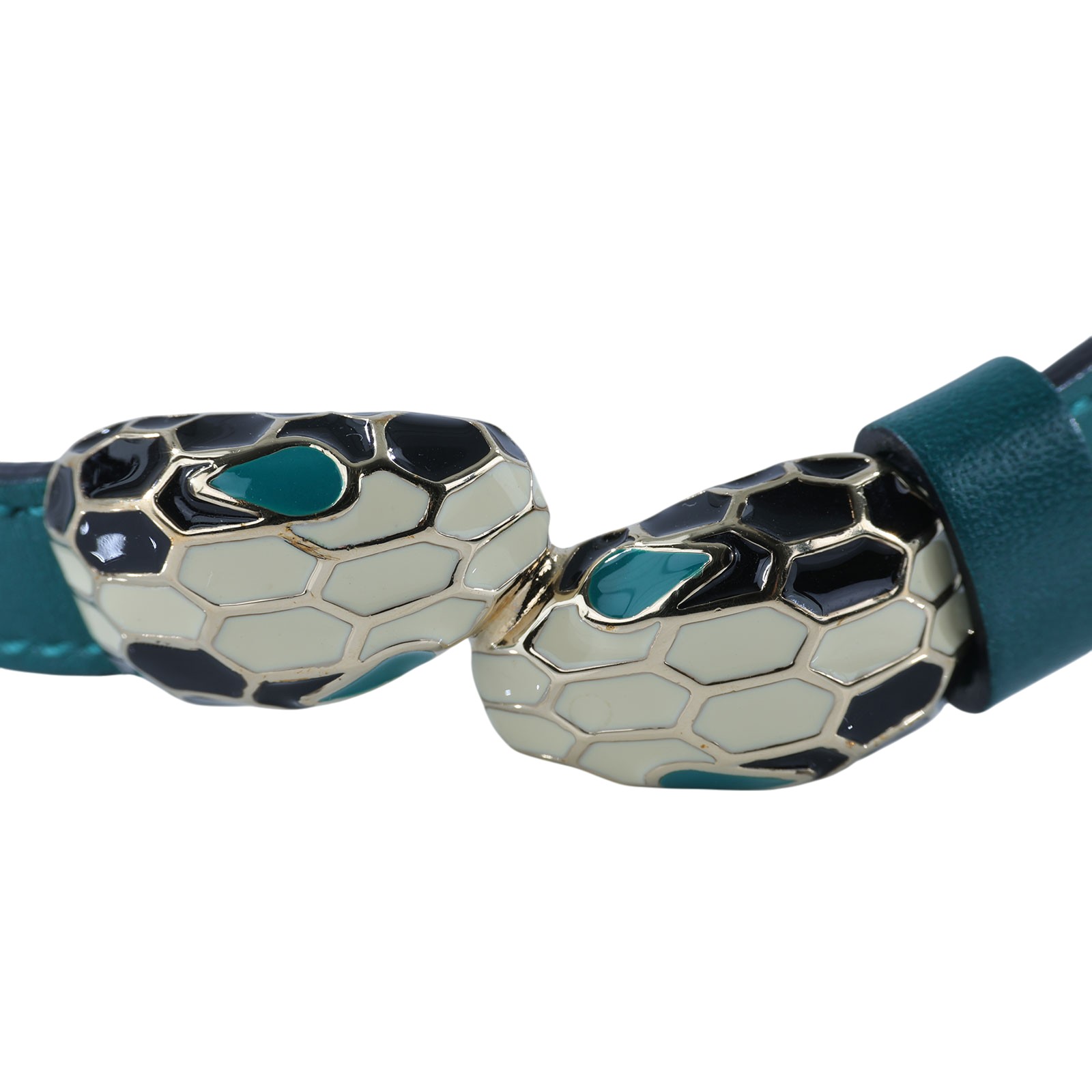 寶格麗 BVLGARI Serpenti Forever 手鍊 39997_S 綠蛇頭雙圈手環 原廠盒子/保證卡