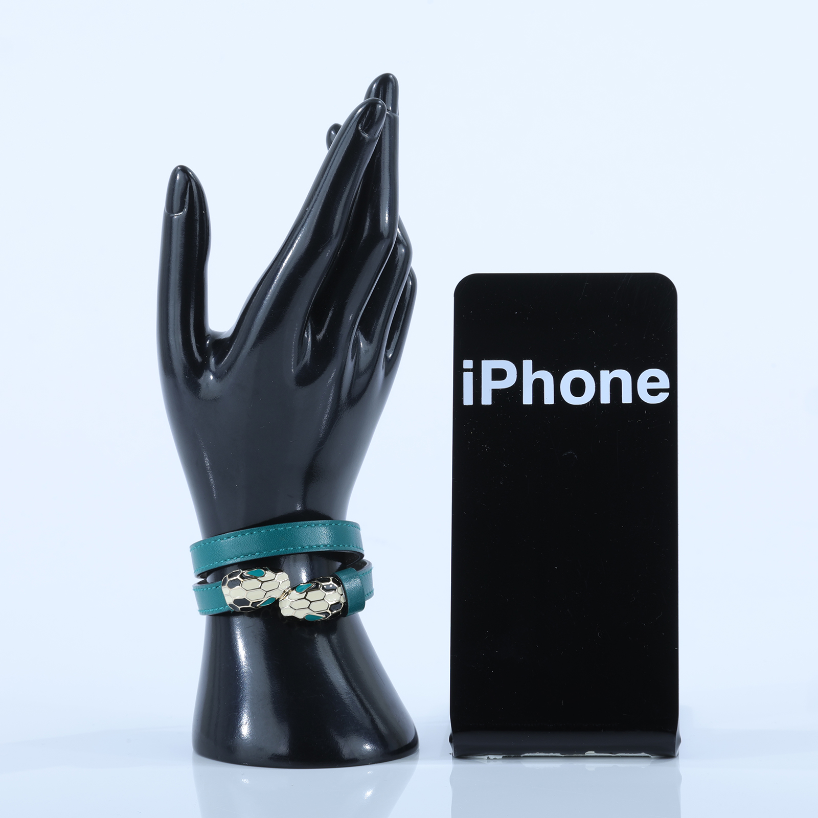 寶格麗 BVLGARI Serpenti Forever 手鍊 39997_S 綠蛇頭雙圈手環 原廠盒子/保證卡