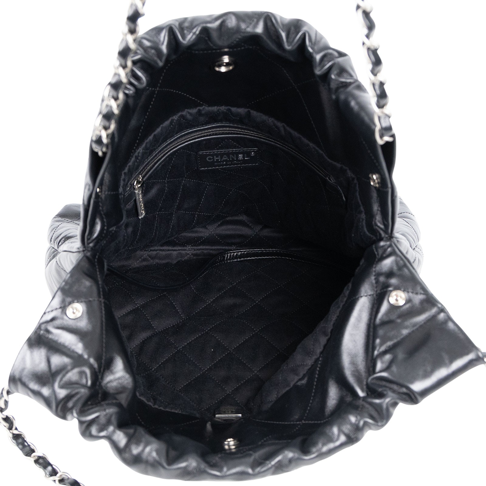 香奈兒 CHANEL 22 中型 束口包 AS3261 晶片款 黑銀22BAG 小號 內袋