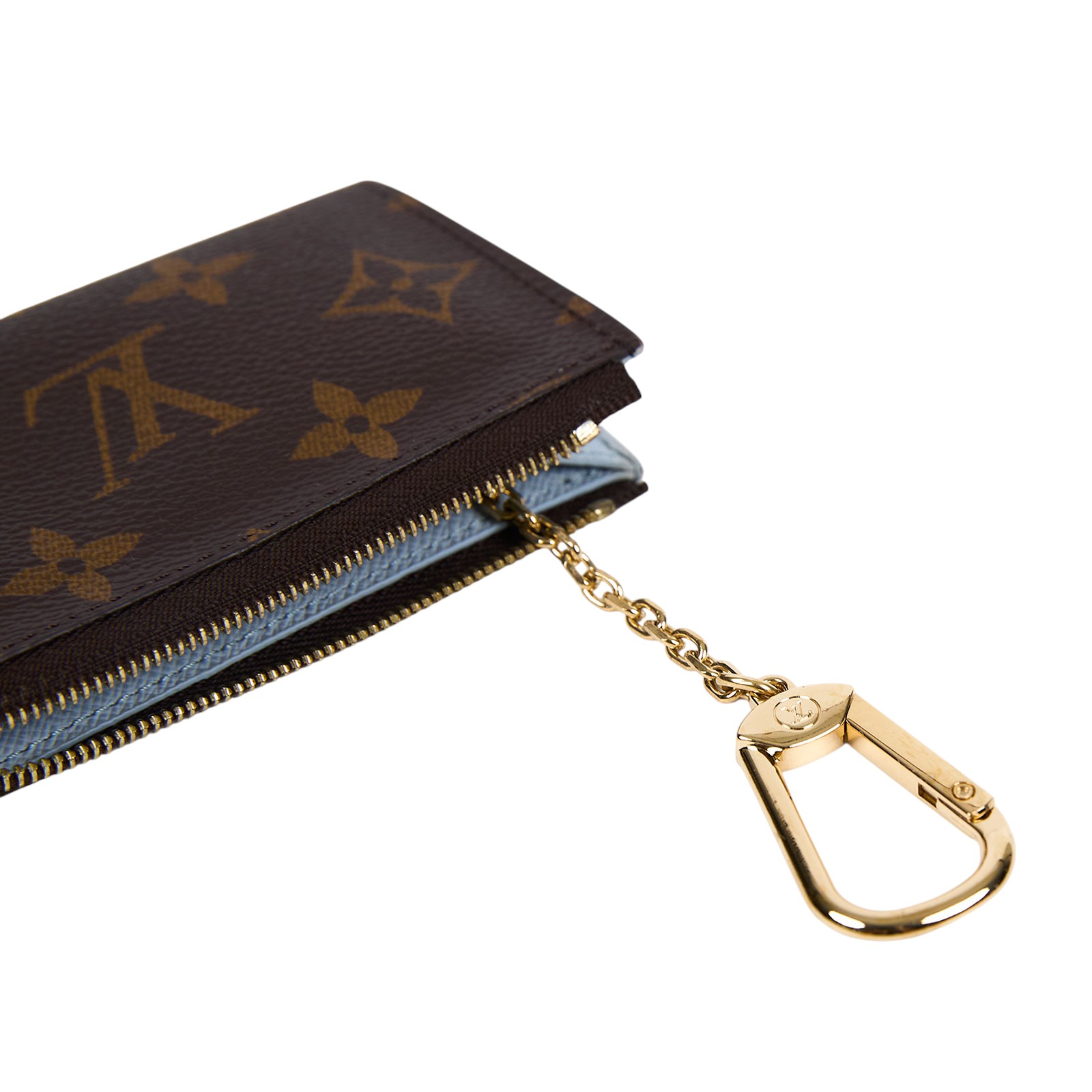 路易威登 LOUIS VUITTON Noa 鑰匙包 藍色 M83612 晶片款 原花內拼淺藍鑰匙扣零錢包 原廠盒子/防塵袋