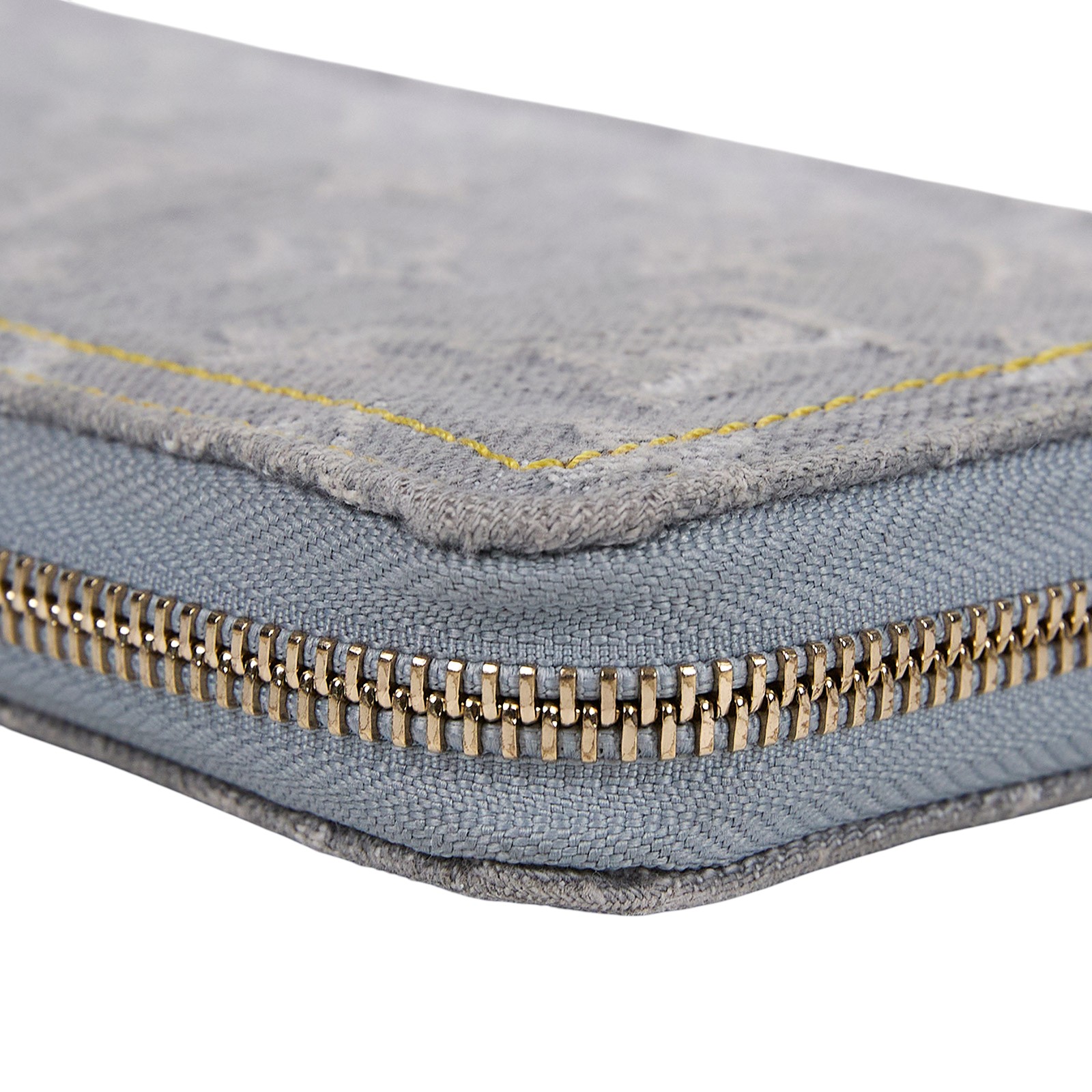 路易威登 LOUIS VUITTON 拉鏈錢包 Nautical 系列 M13214 晶片款 灰藍牛仔拉鍊長夾 原廠盒子/防塵袋