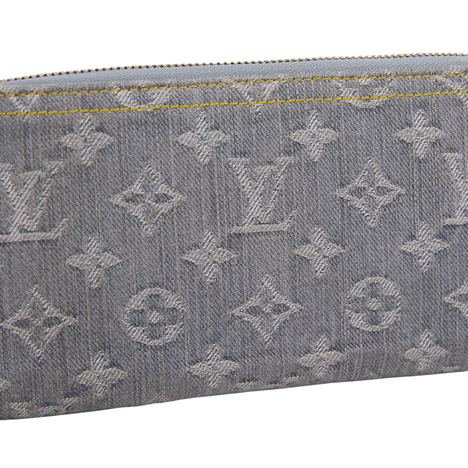 路易威登 LOUIS VUITTON 拉鏈錢包 Nautical 系列 M13214 晶片款 灰藍牛仔拉鍊長夾 原廠盒子/防塵袋