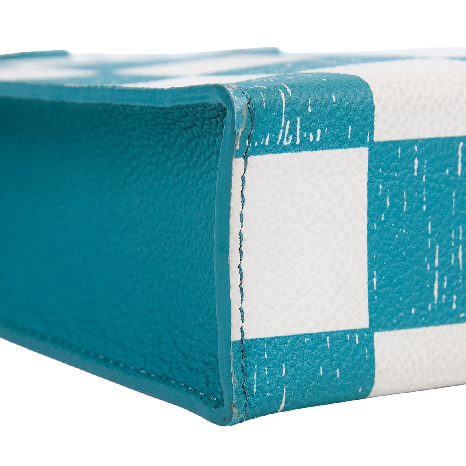 路易威登 LOUIS VUITTON Sac Plat 手提 鏈條包 N60495 晶片款 藍白棋盤格Sac Plat XS 防塵袋/背帶/購買證明