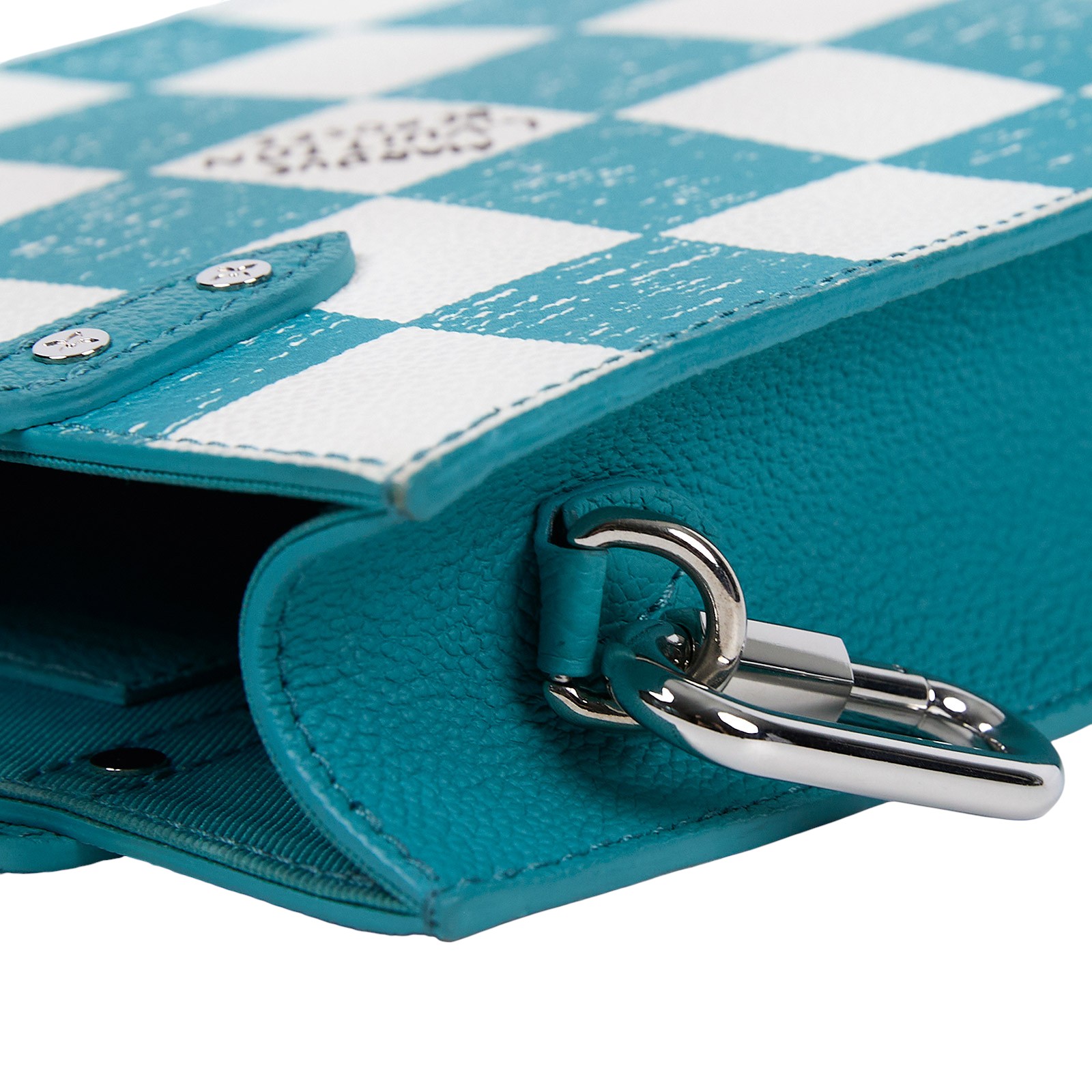 路易威登 LOUIS VUITTON Sac Plat 手提 鏈條包 N60495 晶片款 藍白棋盤格Sac Plat XS 防塵袋/背帶/購買證明