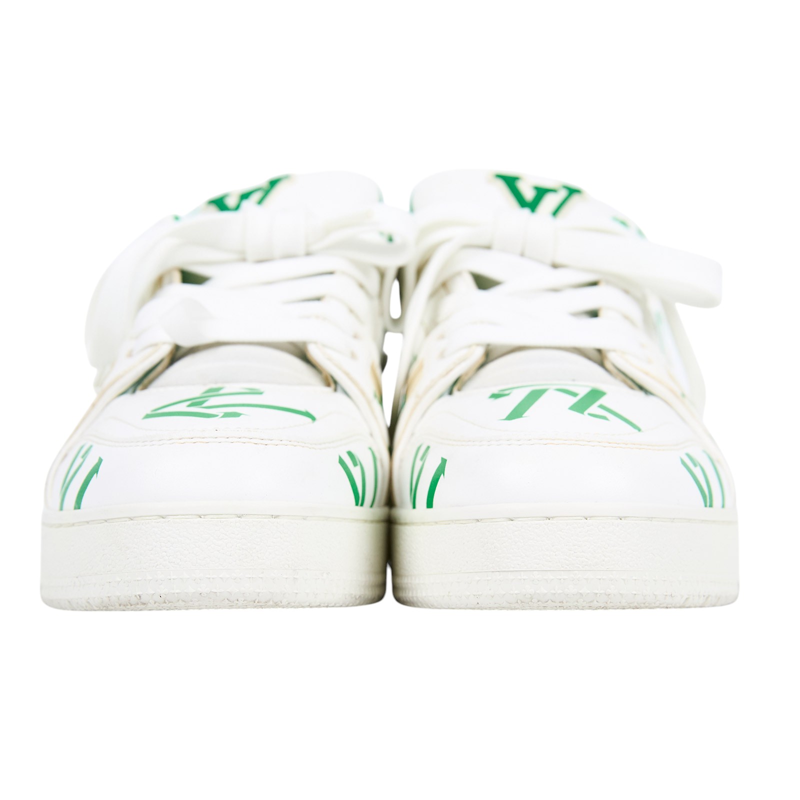 路易威登 LOUIS VUITTON LV Trainer 運動鞋 1AAGX8 白綠TRAINER運動鞋#4 原廠盒子/購買證明