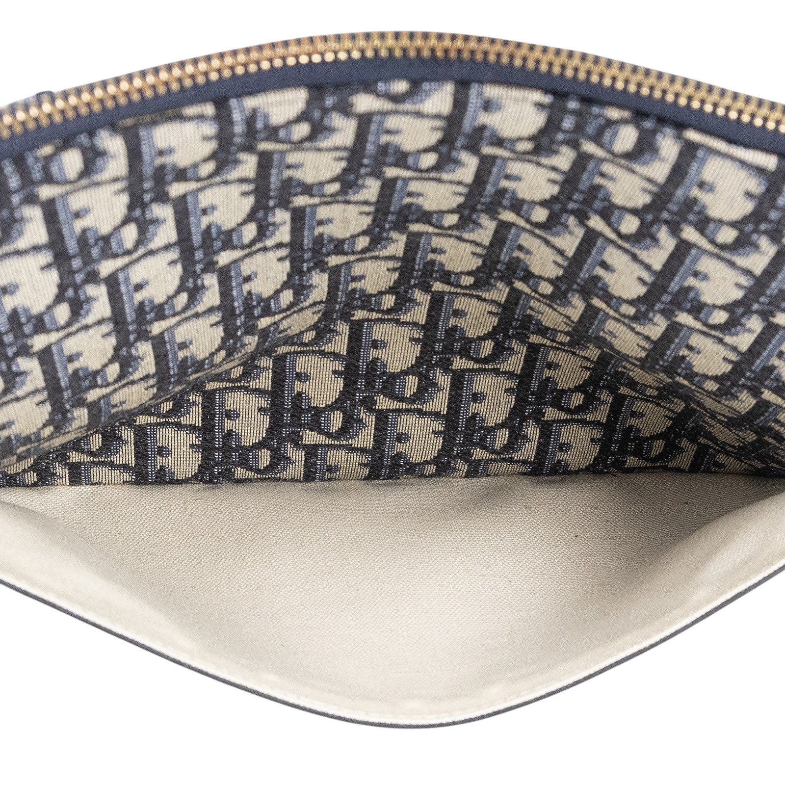 迪奧 CHRISTIAN DIOR DiorTravel 旅行套組 S5476CTZQ 藍黑緹花手拿包 防塵袋