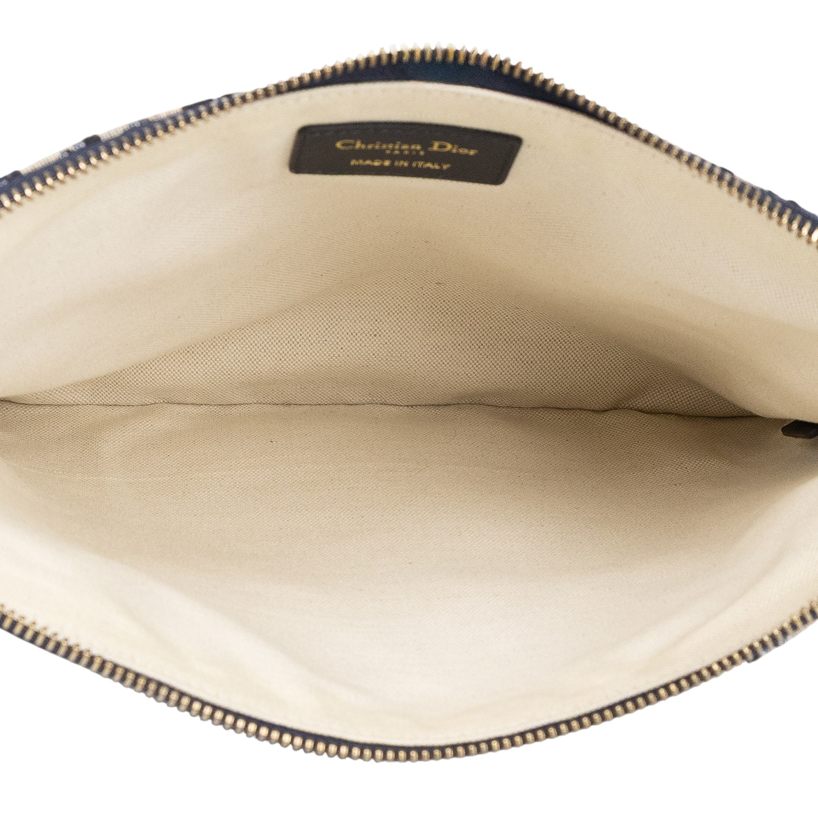 迪奧 CHRISTIAN DIOR DiorTravel 旅行套組 S5476CTZQ 藍黑緹花手拿包 防塵袋