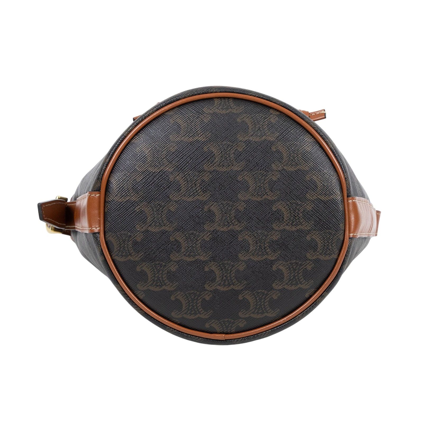 思琳 CELINE Triomphe帆布 小型 索繩 斜背 肩背 水桶包 191142BZJ 原花凱旋水桶包 購買證明