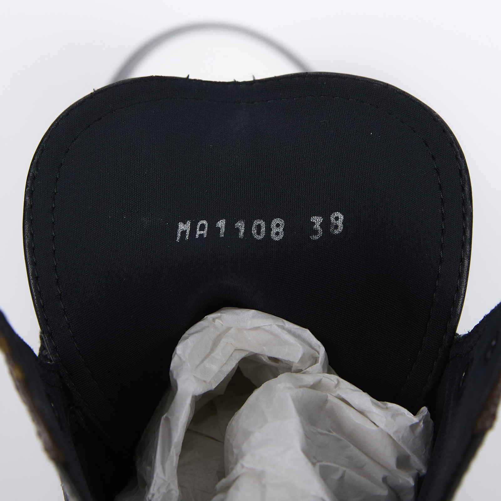 路易威登 LOUIS VUITTON Arclight 高筒球鞋 MA1108 黑皮革高筒帆布#38 原廠盒子/防塵袋2/替換鞋帶