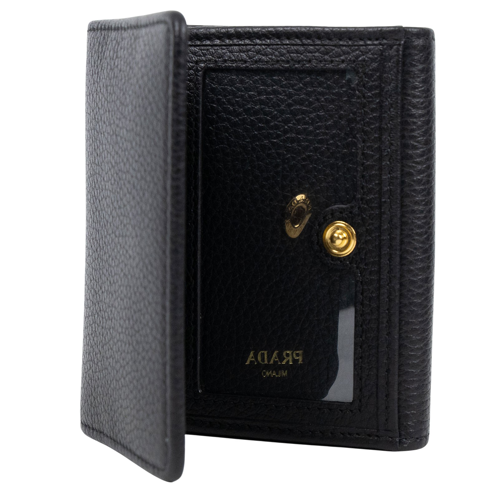 普拉達 PRADA  1MH350_2E3A 黑金零錢包 原廠盒子