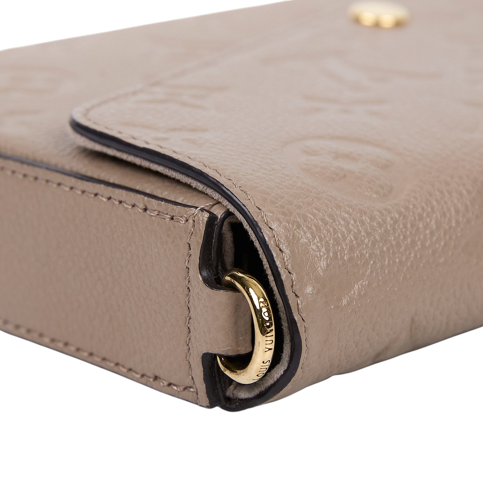 路易威登 LOUIS VUITTON Félicie Pochette 壓花皮格 WOC 翻蓋 斜背 鍊帶 肩背包 米色 M82609 晶片款  原廠盒子/防塵袋/背帶/內袋2