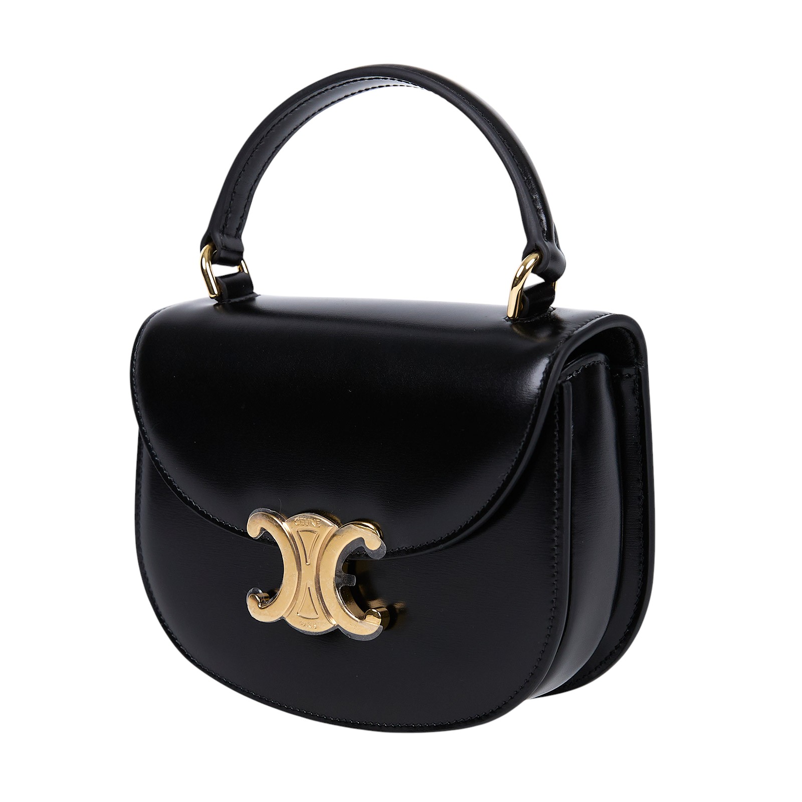 思琳 CELINE Besace Clea 迷你 馬鞍包  10L063ETZ 黑BESACE CLEA迷你手袋 原廠盒子/防塵袋/背帶