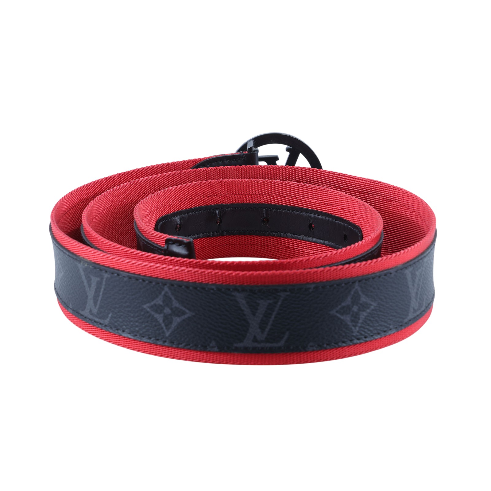 路易威登 LOUIS VUITTON Circle 40mm 皮帶 M0131S 紅黑LOGO皮帶#100 原廠盒子/防塵袋