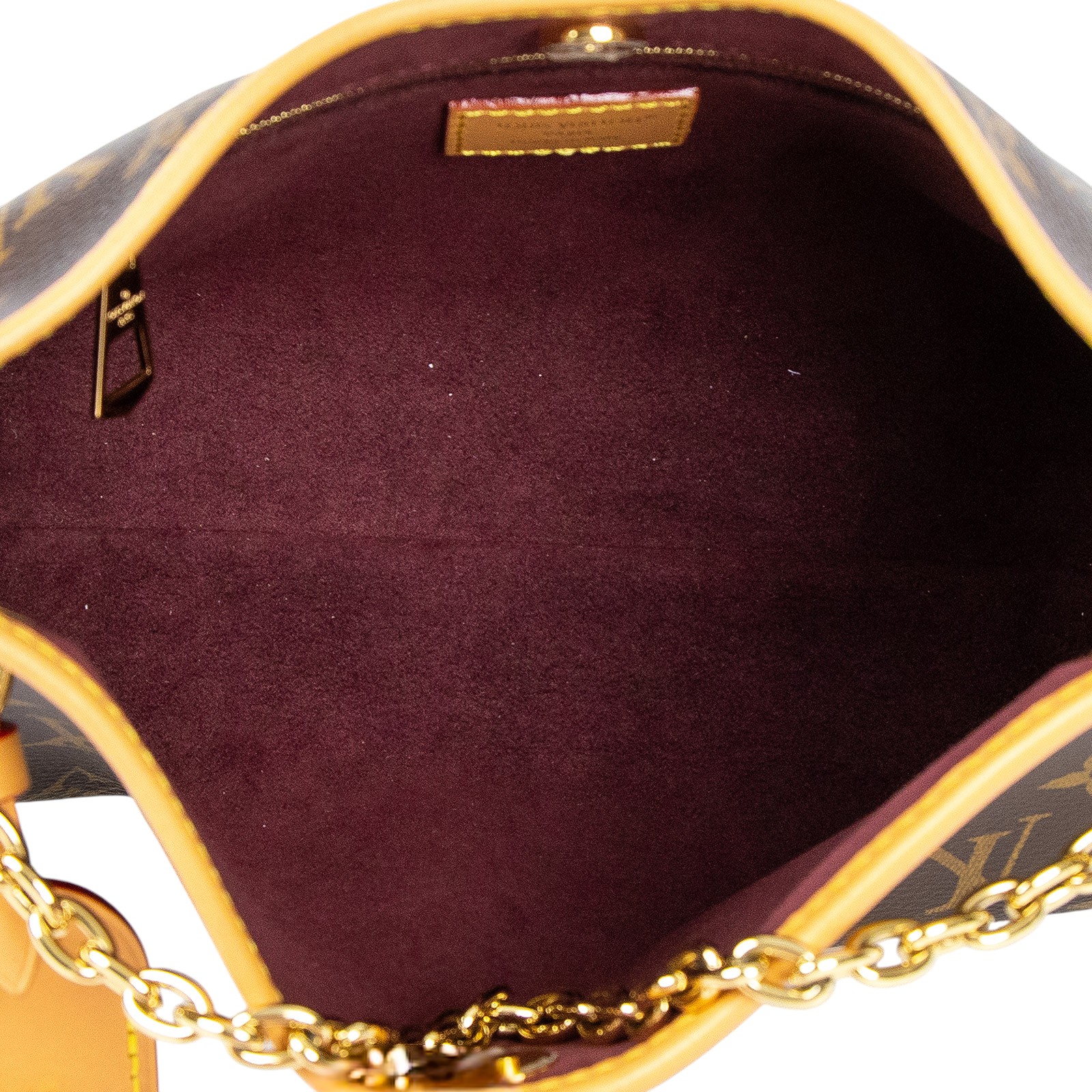 路易威登 LOUIS VUITTON Boulogne 牛角包 手提 斜肩背包 M45832 晶片款 原花CARRY ALL BB 背帶/吊牌