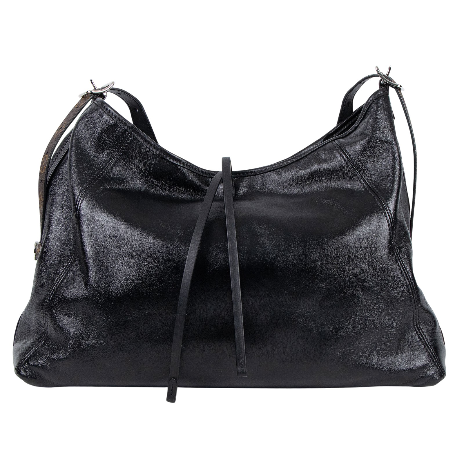 路易威登 LOUIS VUITTON CarryAll Vibe MM 手提 肩背包 黑色 M25143 晶片款  原廠盒子/防塵袋/背帶/內袋/發票/吊牌