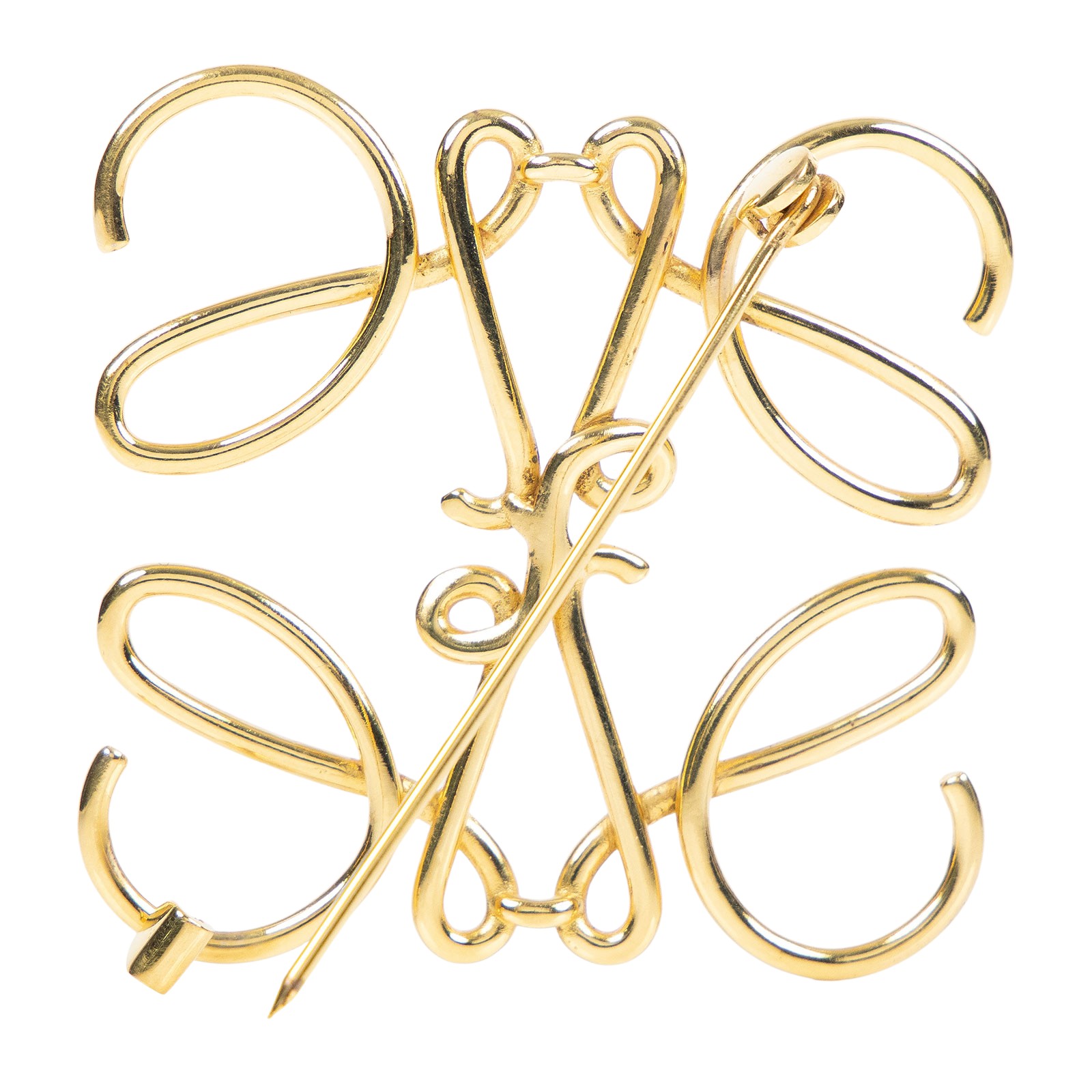羅意威 LOEWE Anagram 別針 111.27.027 金色LOGO別針 無附屬品