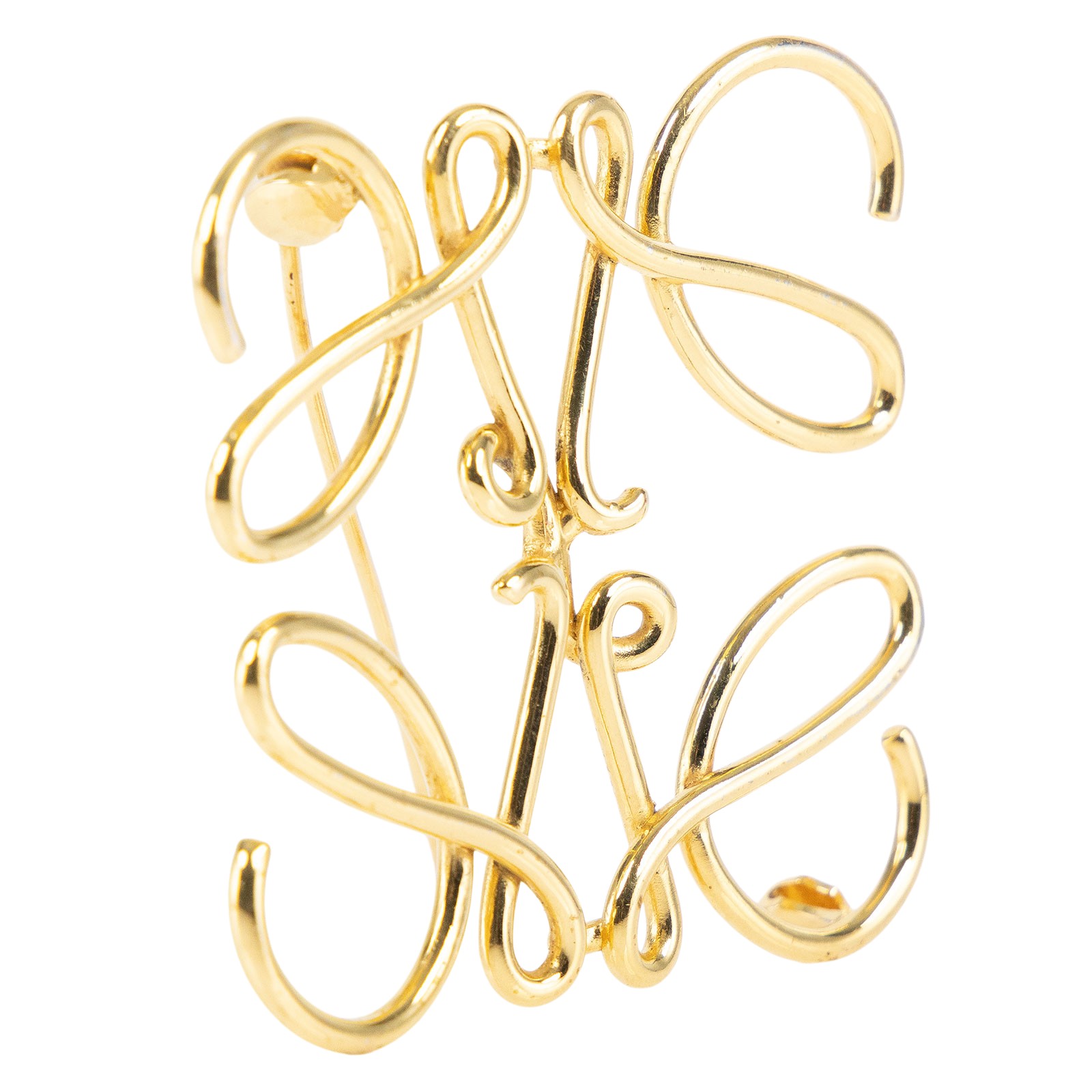 羅意威 LOEWE Anagram 別針 111.27.027 金色LOGO別針 無附屬品