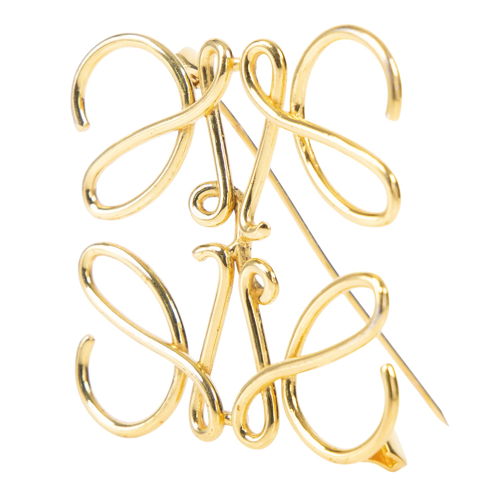 羅意威 LOEWE Anagram 別針 111.27.027 金色LOGO別針 無附屬品