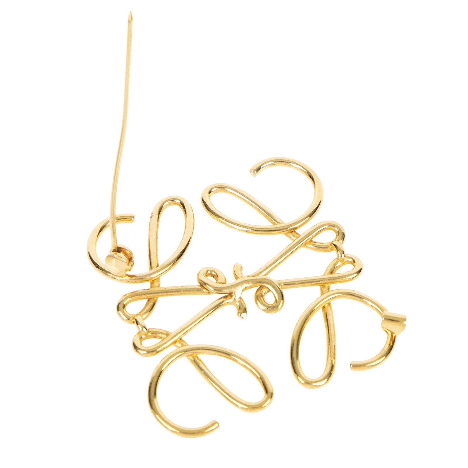 羅意威 LOEWE Anagram 別針 111.27.027 金色LOGO別針 無附屬品