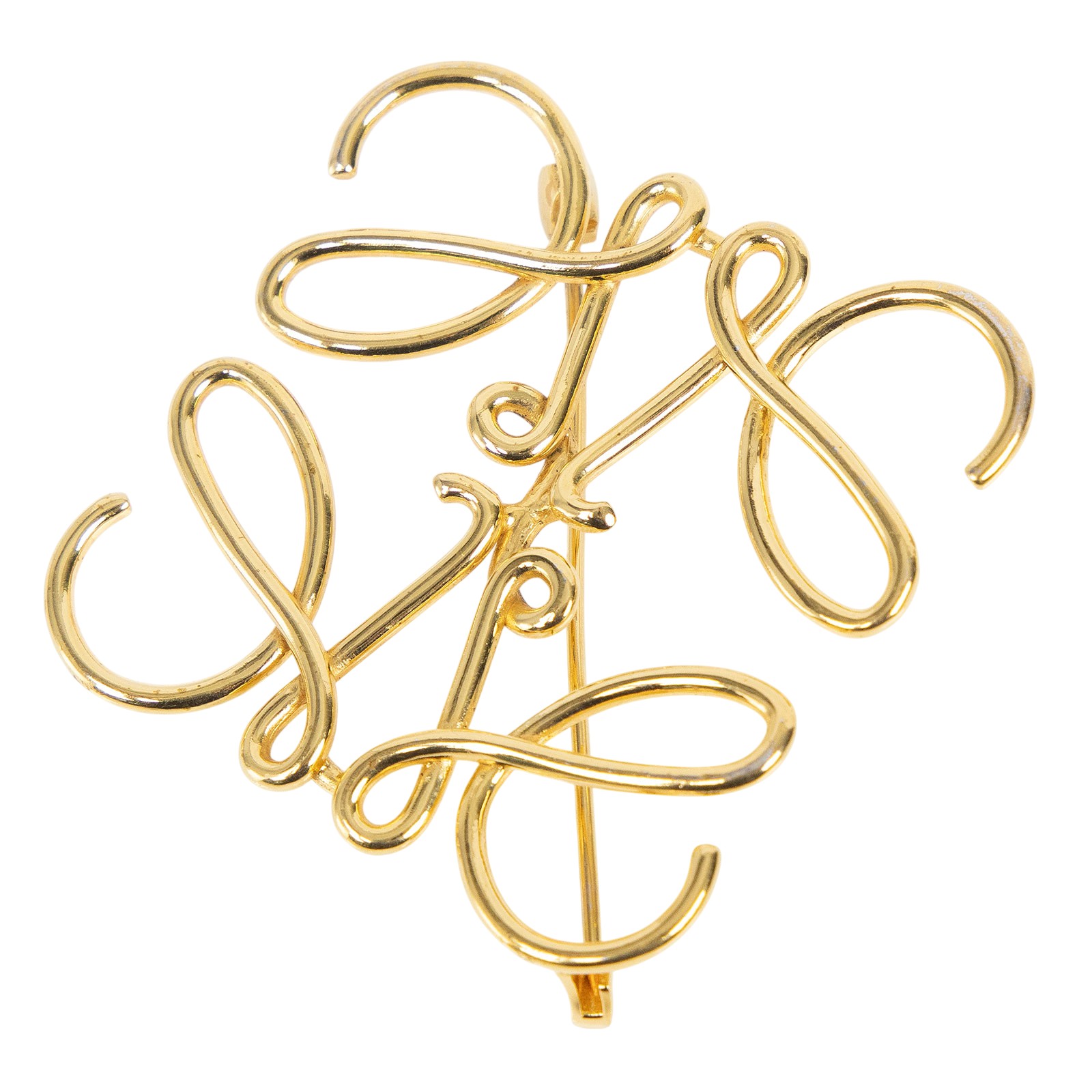 羅意威 LOEWE Anagram 別針 111.27.027 金色LOGO別針 無附屬品