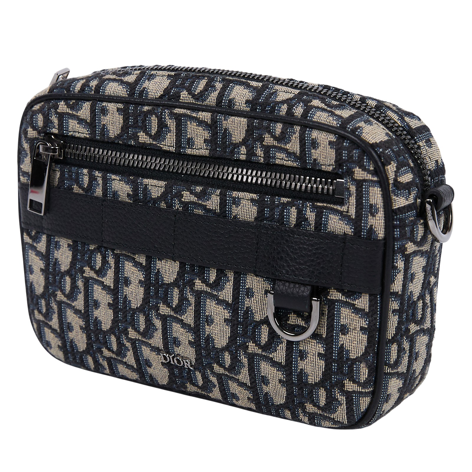 迪奧 CHRISTIAN DIOR Safari 郵差包 迷你 2ESWS011YKY 藍緹花SAFARI帆布相機包 防塵袋/背帶