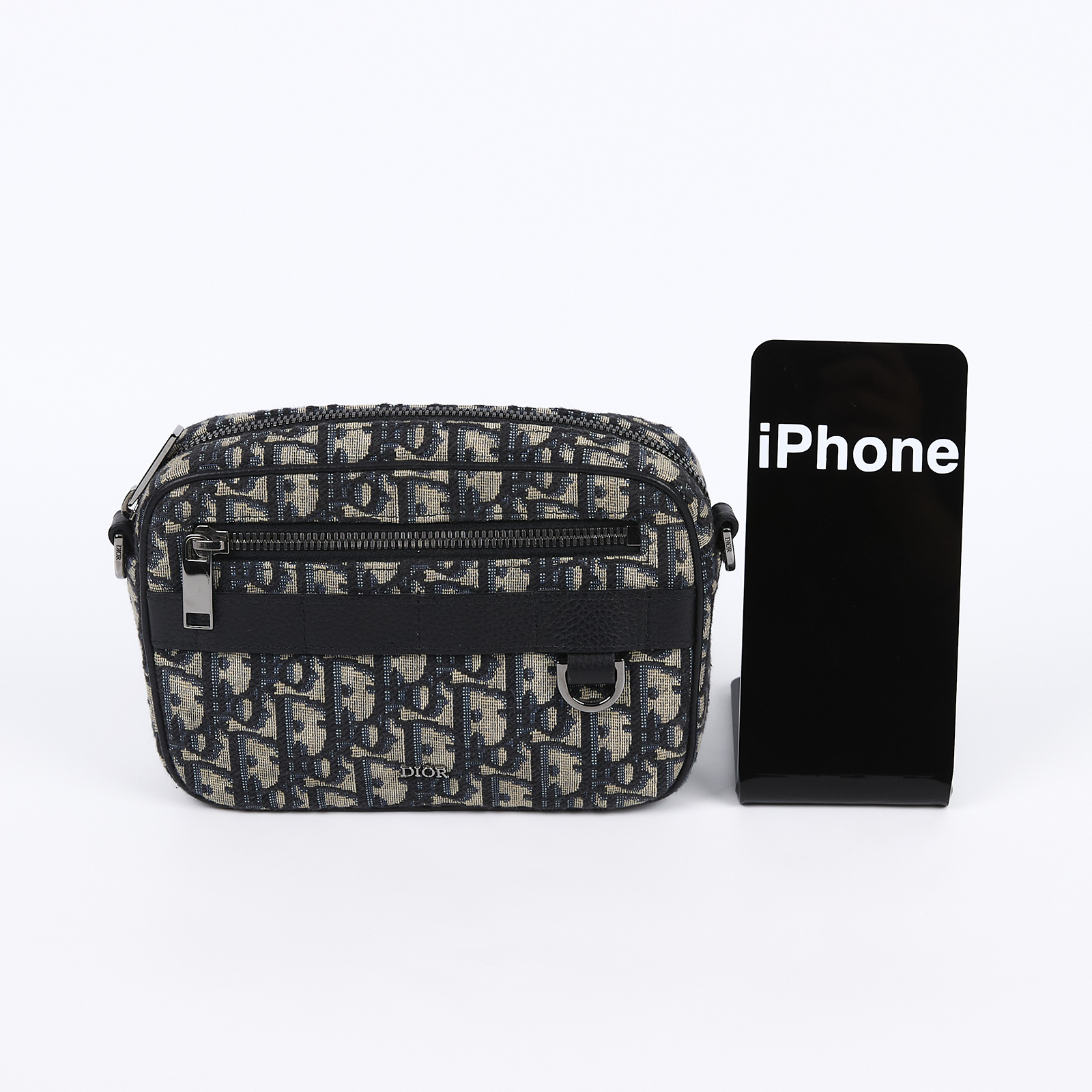 迪奧 CHRISTIAN DIOR Safari 郵差包 迷你 2ESWS011YKY 藍緹花SAFARI帆布相機包 防塵袋/背帶