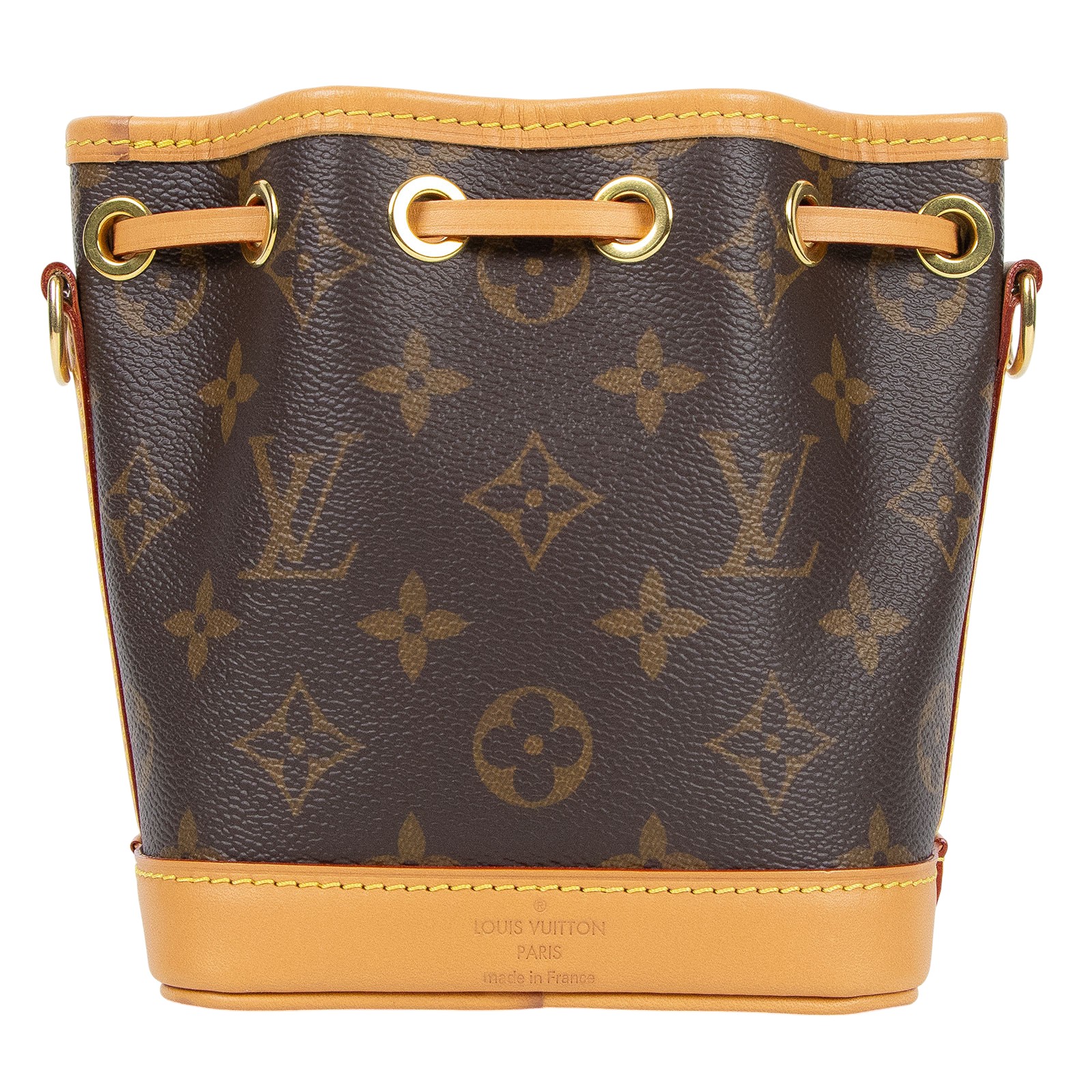 路易威登 LOUIS VUITTON Nano Noé 原花 束口水桶包 M81266 晶片款 原花NANO NOE水桶包 防塵袋/背帶2