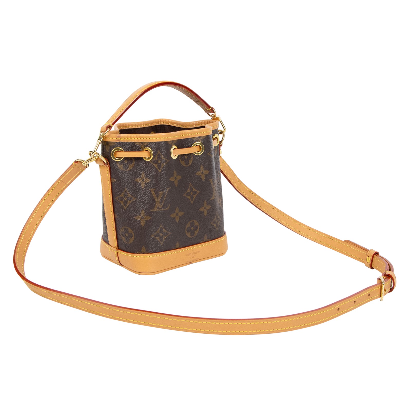 路易威登 LOUIS VUITTON Nano Noé 原花 束口水桶包 M81266 晶片款 原花NANO NOE水桶包 防塵袋/背帶2