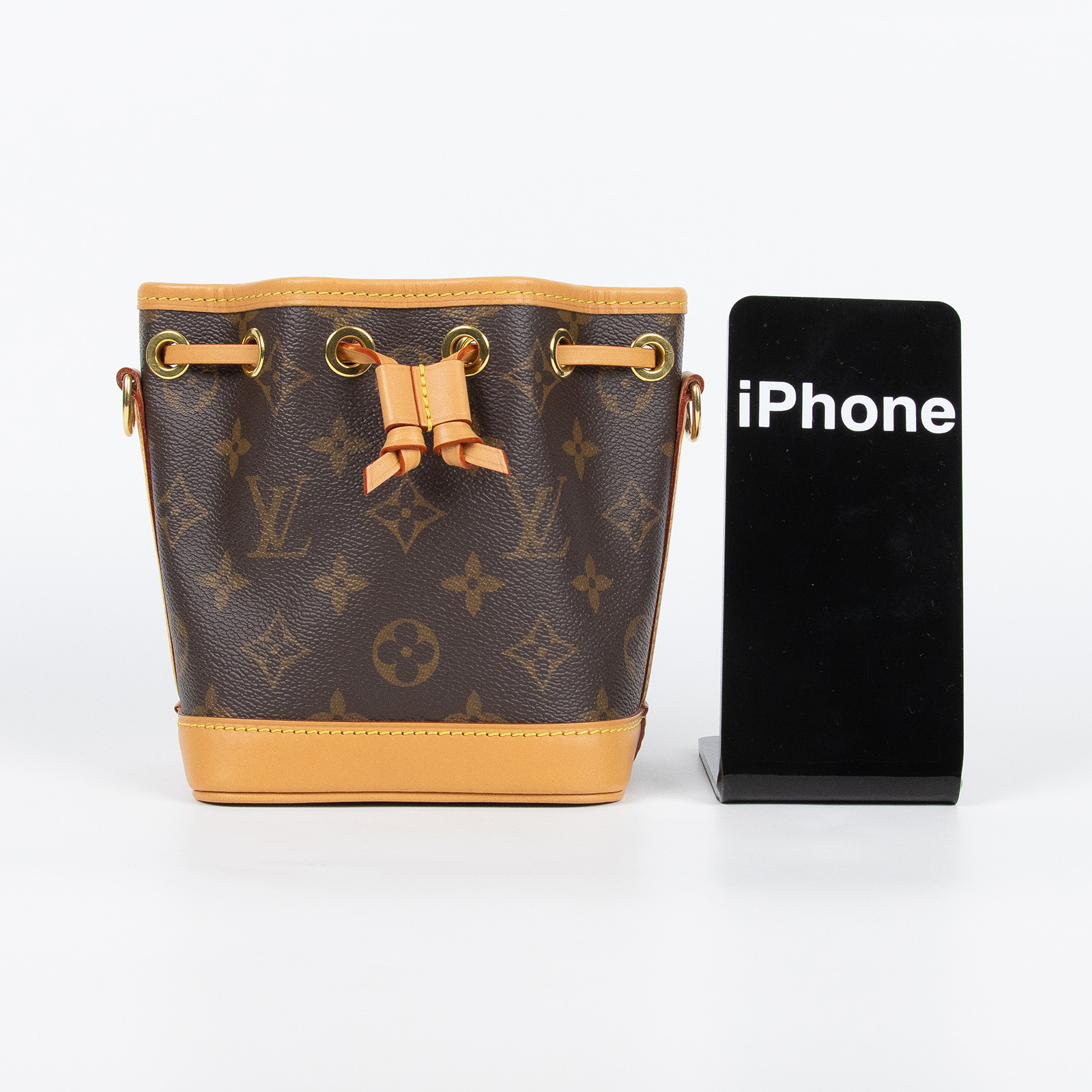 路易威登 LOUIS VUITTON Nano Noé 原花 束口水桶包 M81266 晶片款 原花NANO NOE水桶包 防塵袋/背帶2