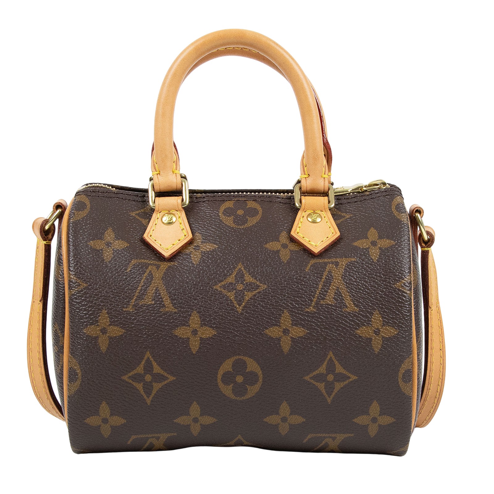 路易威登 LOUIS VUITTON Nano Speedy 經典帆布 手提 斜背 波士頓包 M61252 原花SPEEDY NANO 舊版 防塵袋