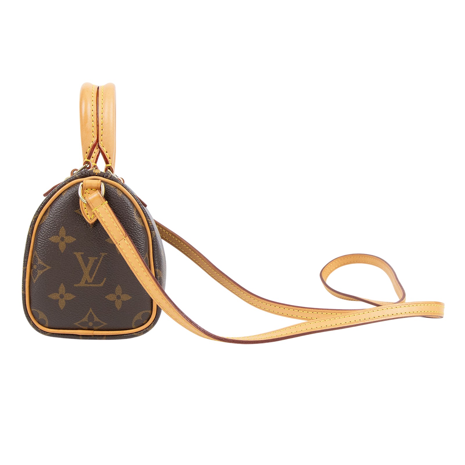 路易威登 LOUIS VUITTON Nano Speedy 經典帆布 手提 斜背 波士頓包 M61252 原花SPEEDY NANO 舊版 防塵袋