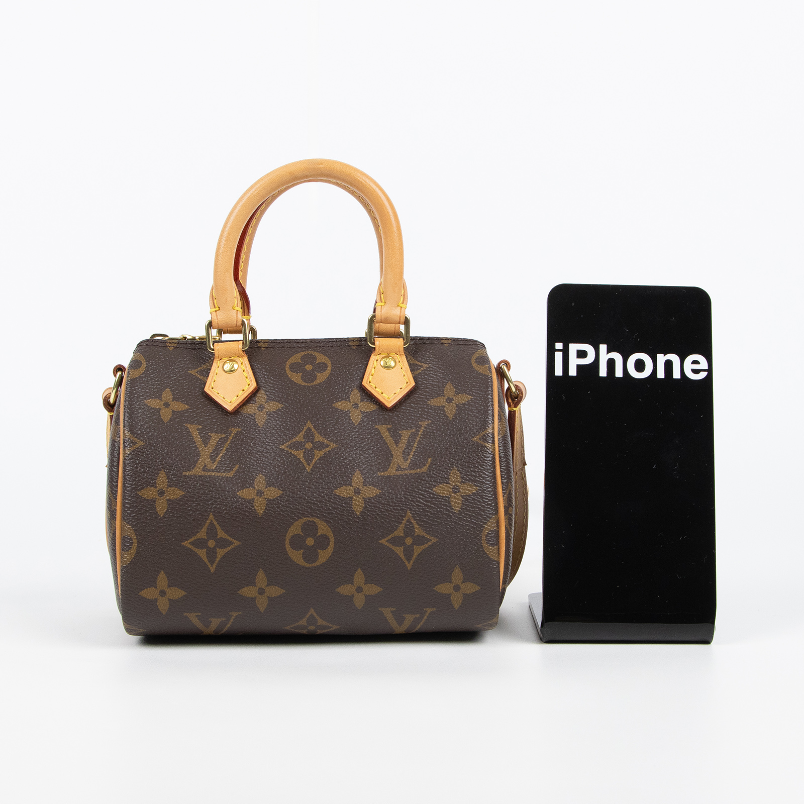 路易威登 LOUIS VUITTON Nano Speedy 經典帆布 手提 斜背 波士頓包 M61252 原花SPEEDY NANO 舊版 防塵袋