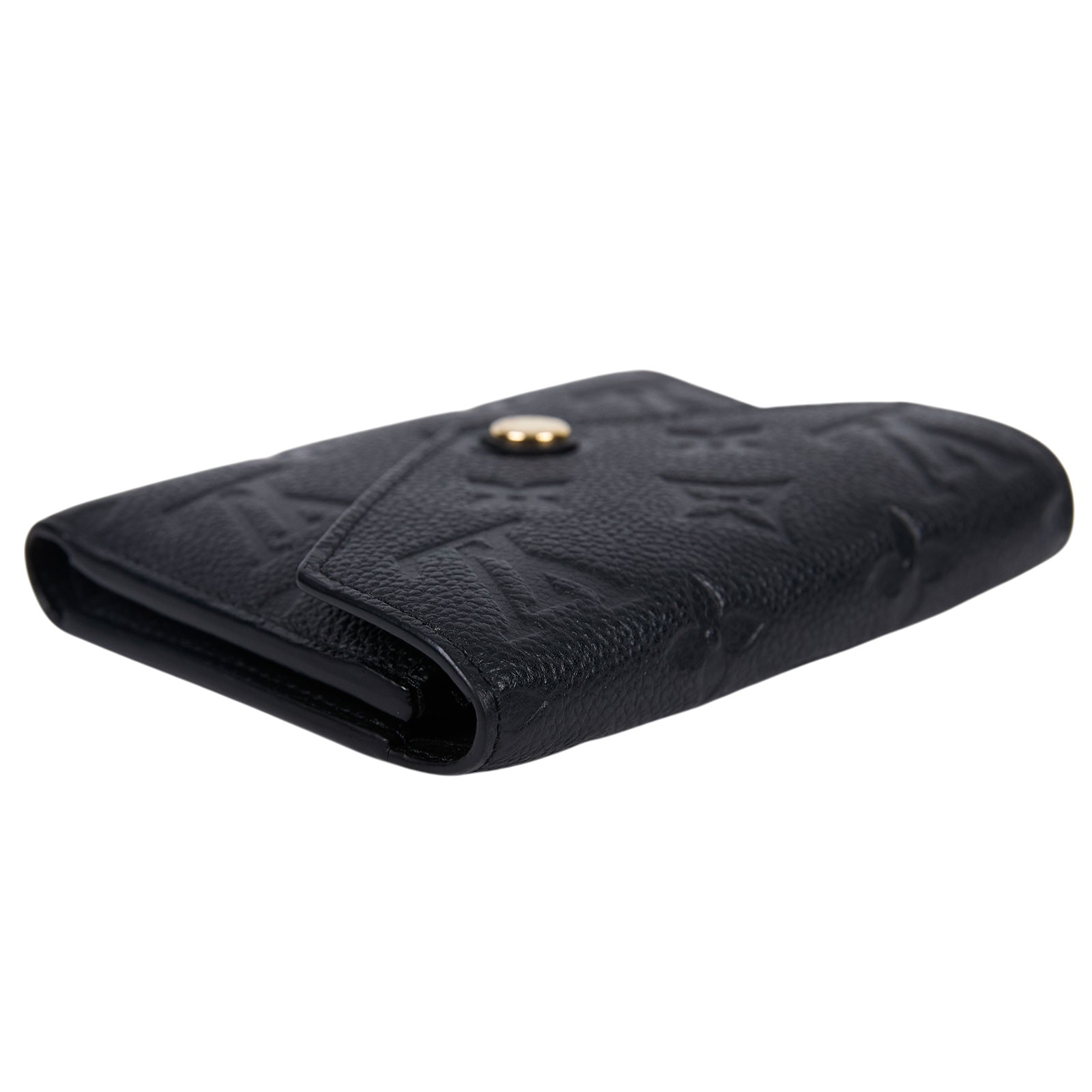 路易威登 LOUIS VUITTON Victorine 錢包 壓花牛皮 M64060 晶片款 黑原花壓紋Victorine三折短夾 原廠盒子/防塵袋/購買證明