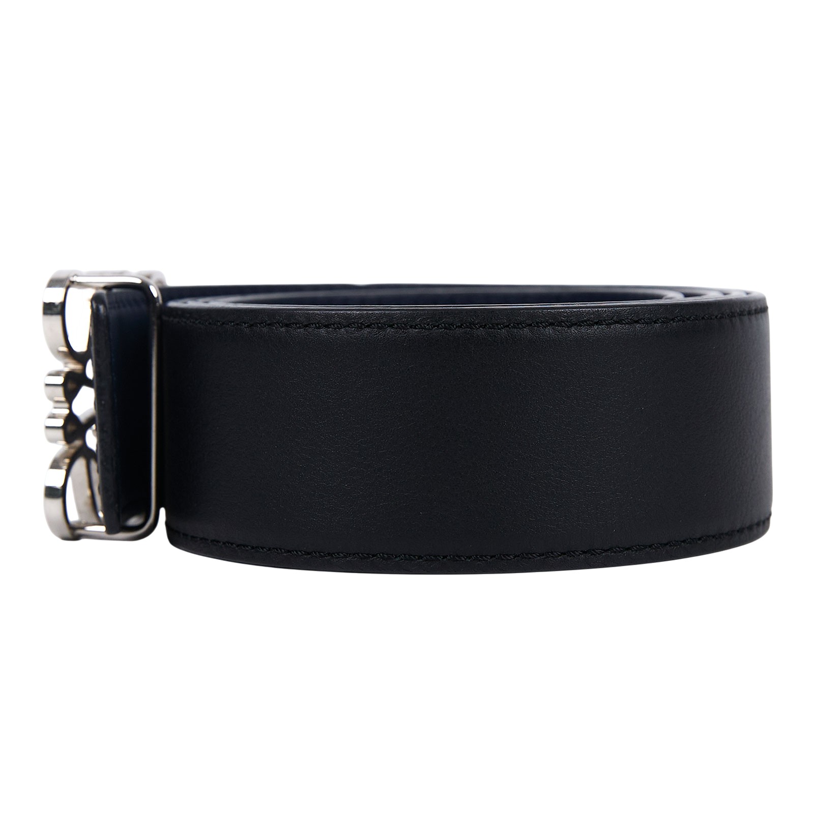 羅意威 LOEWE Anagram 雙面腰帶 515.02.010_90 黑藍雙面皮帶#90 原廠盒子/防塵袋