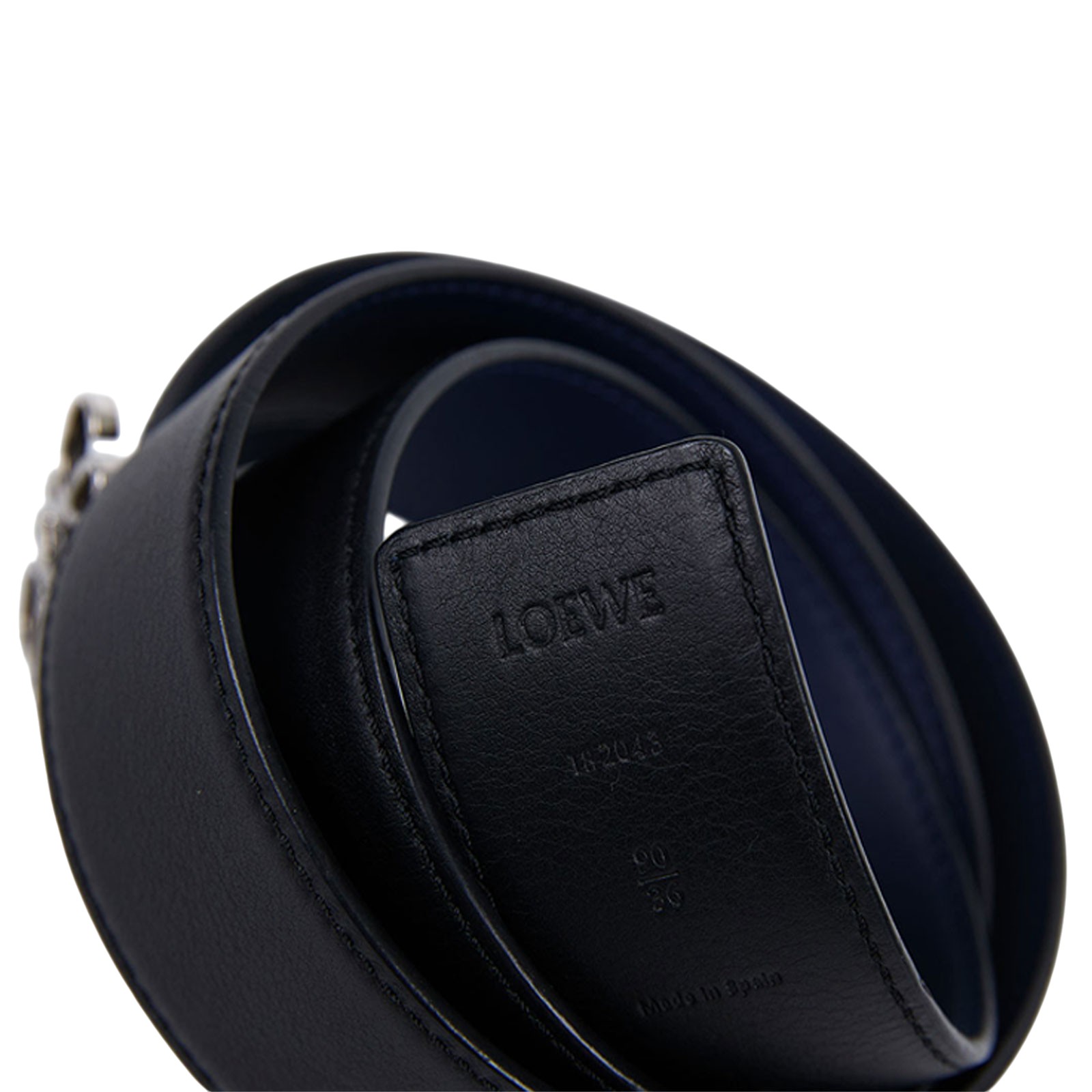 羅意威 LOEWE Anagram 雙面腰帶 515.02.010_90 黑藍雙面皮帶#90 原廠盒子/防塵袋